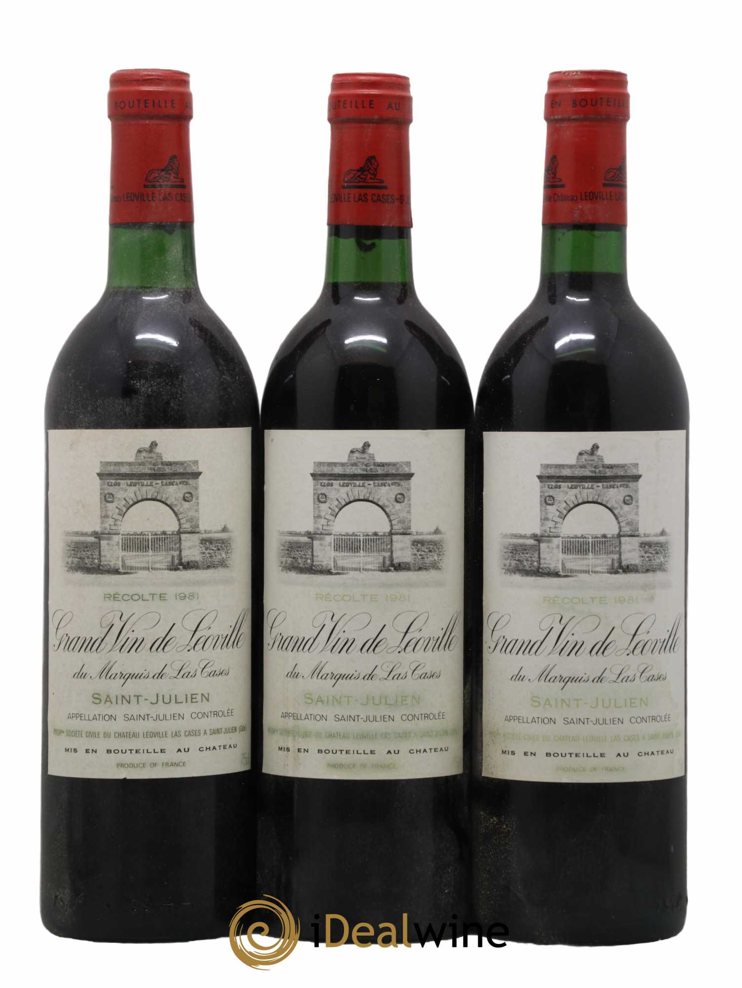 Château Léoville Las Cases 2ème Grand Cru Classé 1981 - Lot de 3 bouteilles - 0