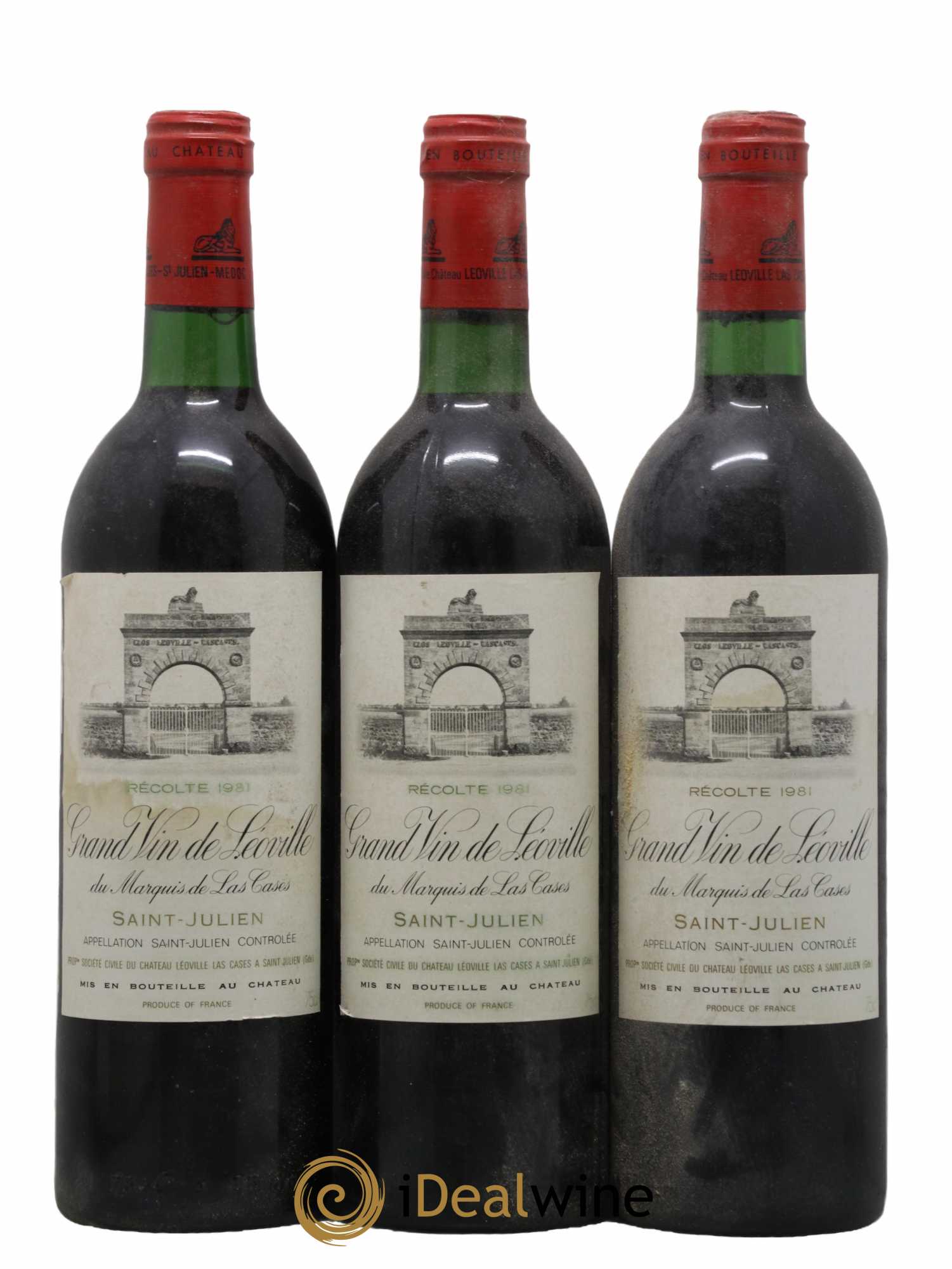 Château Léoville Las Cases 2ème Grand Cru Classé 1981 - Lot de 3 bouteilles - 0