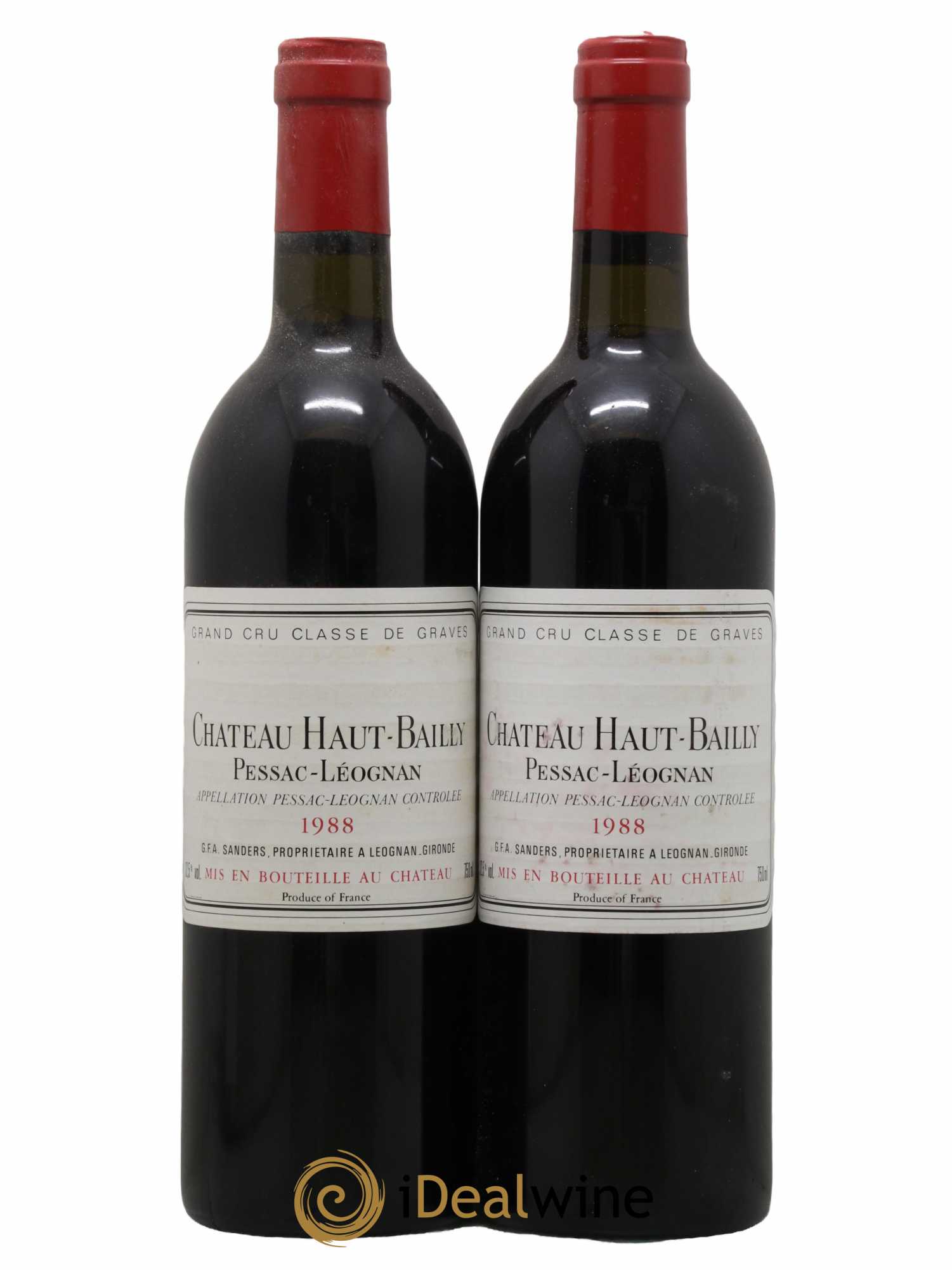 Château Haut-Bailly Cru Classé de Graves 1988 - Lot de 2 bouteilles - 0