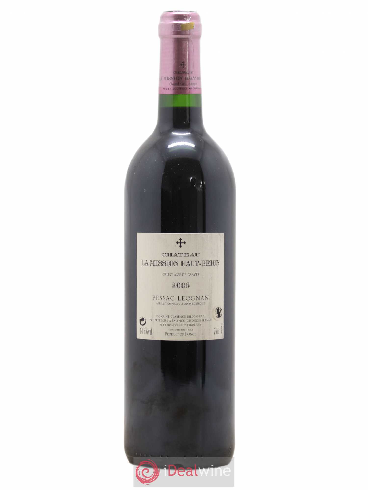 Château la Mission Haut-Brion Cru Classé de Graves 2006 - Lot de 1 bouteille - 1