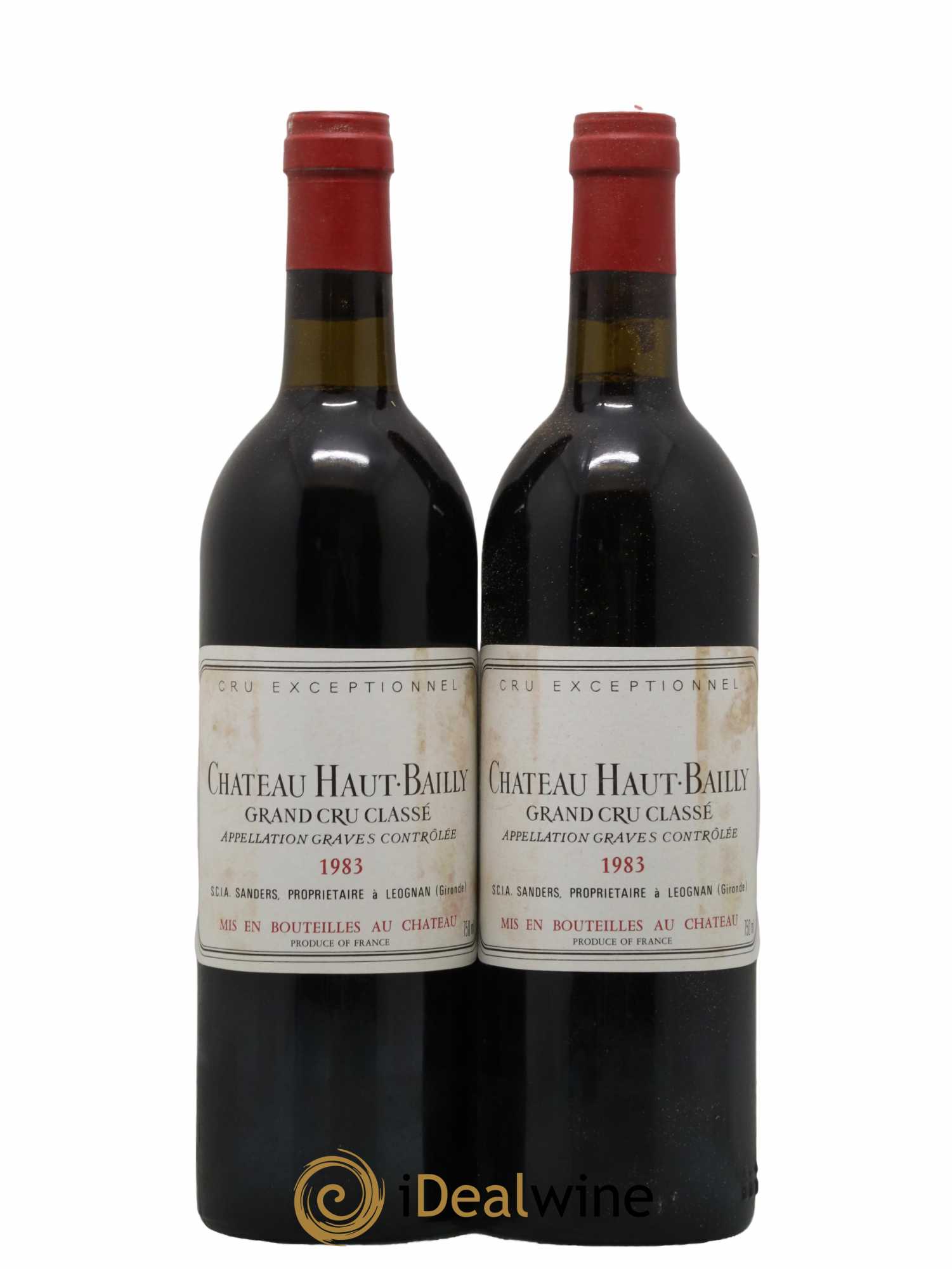 Château Haut-Bailly Cru Classé de Graves 1983 - Lot de 2 bouteilles - 0