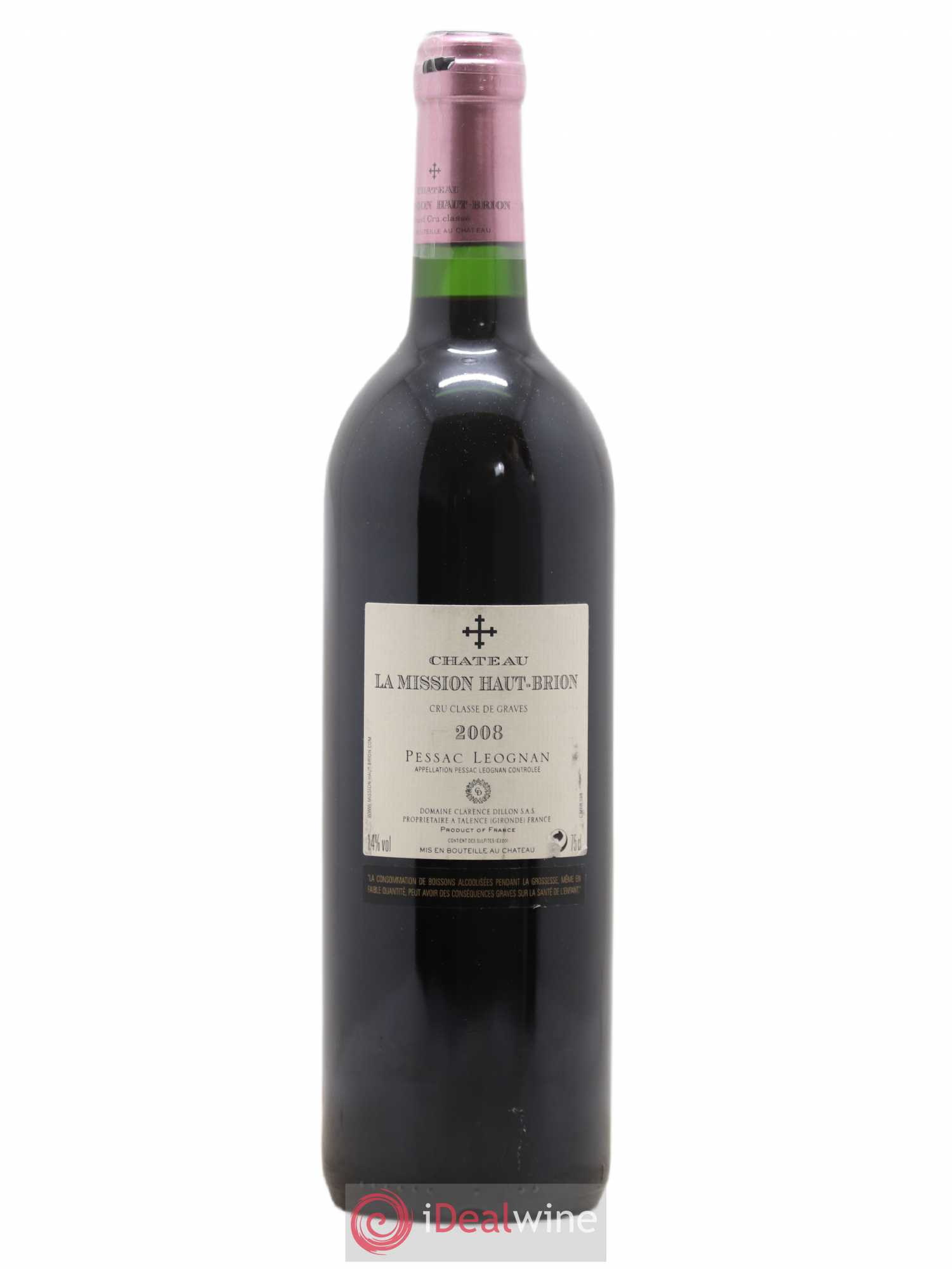 Château la Mission Haut-Brion Cru Classé de Graves 2008 - Lot de 1 bouteille - 1