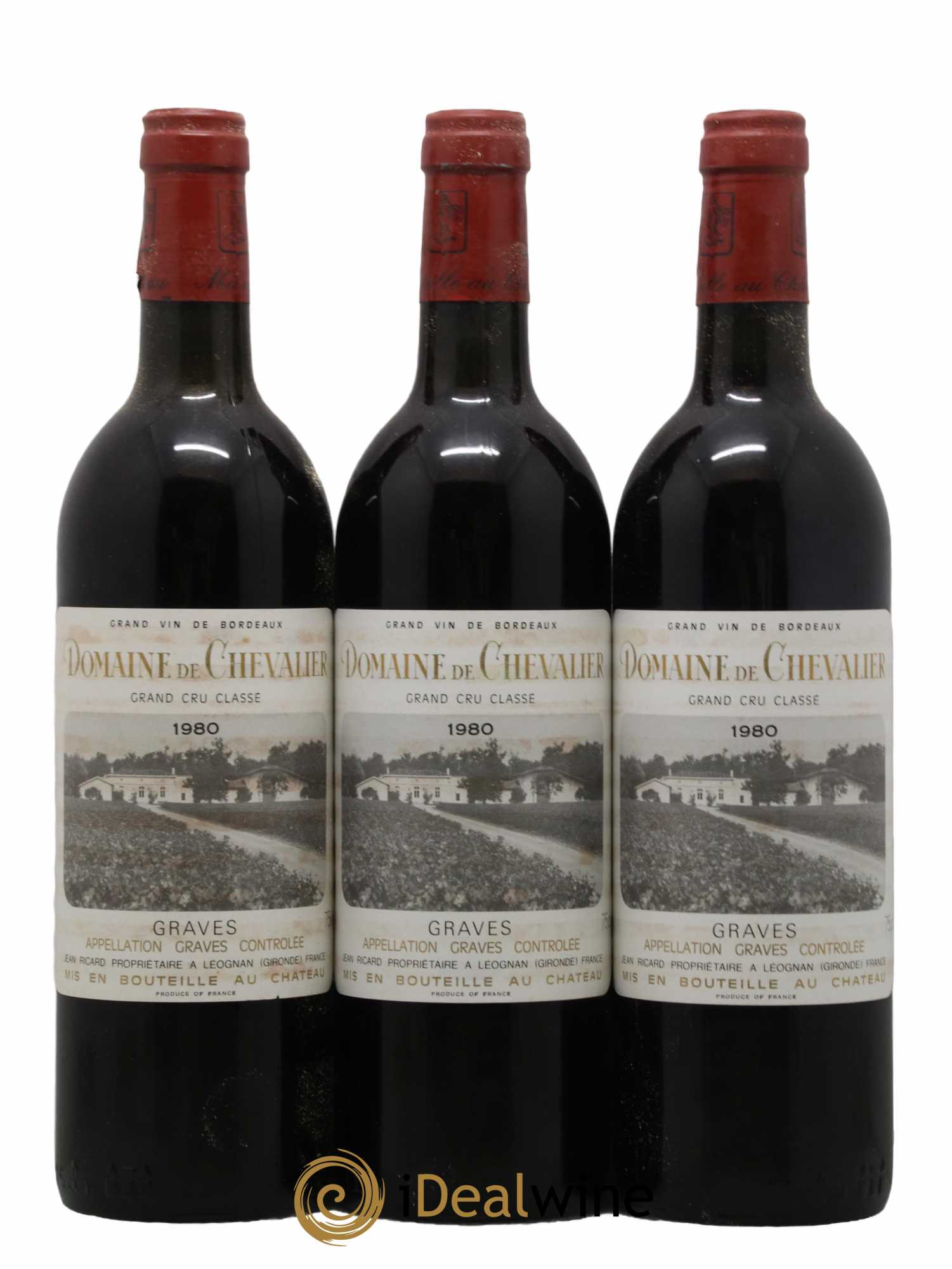 Domaine de Chevalier Cru Classé de Graves 1980 - Lot de 3 bouteilles - 0