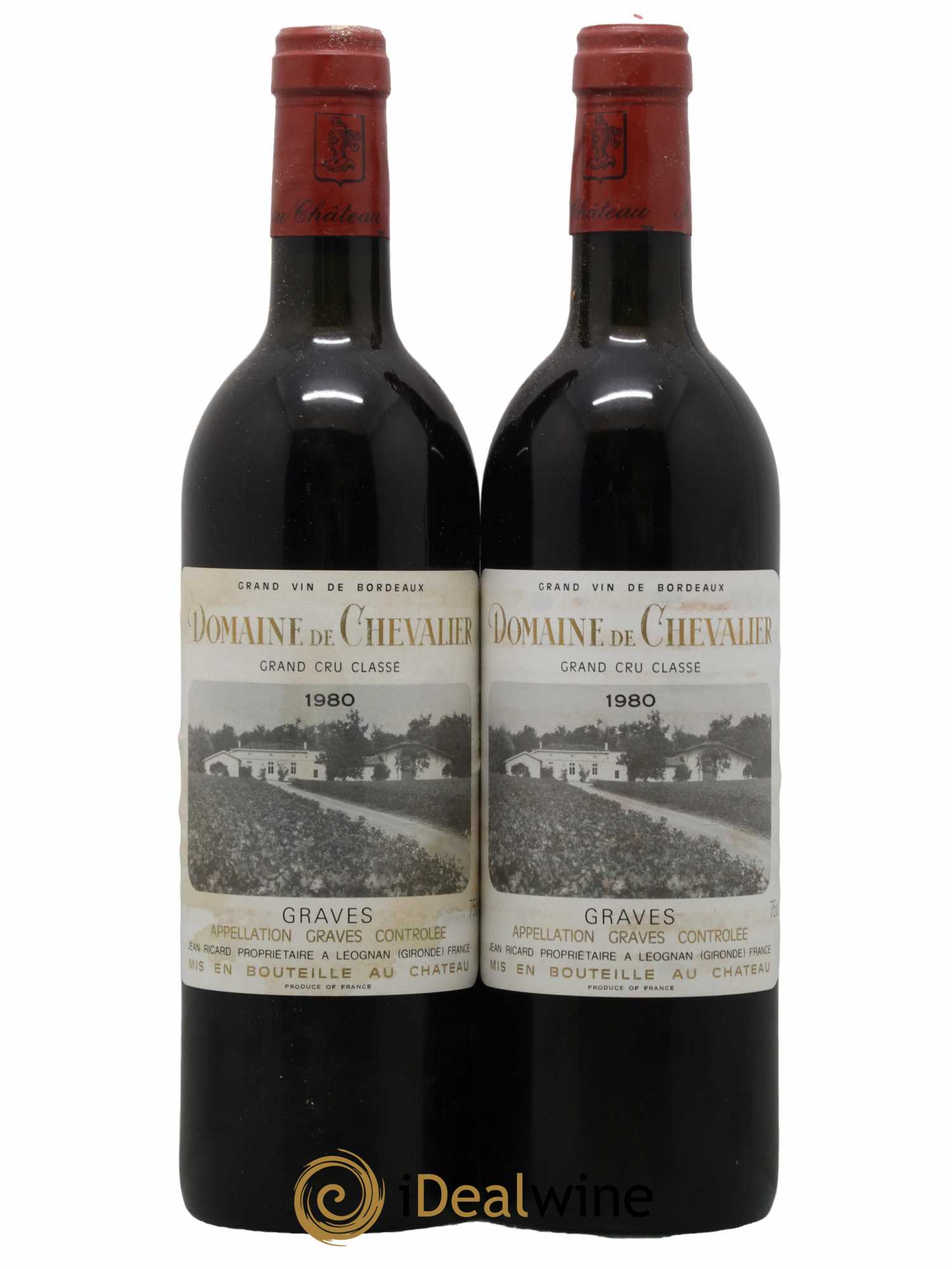 Domaine de Chevalier Cru Classé de Graves 1980 - Lot de 2 bouteilles - 0