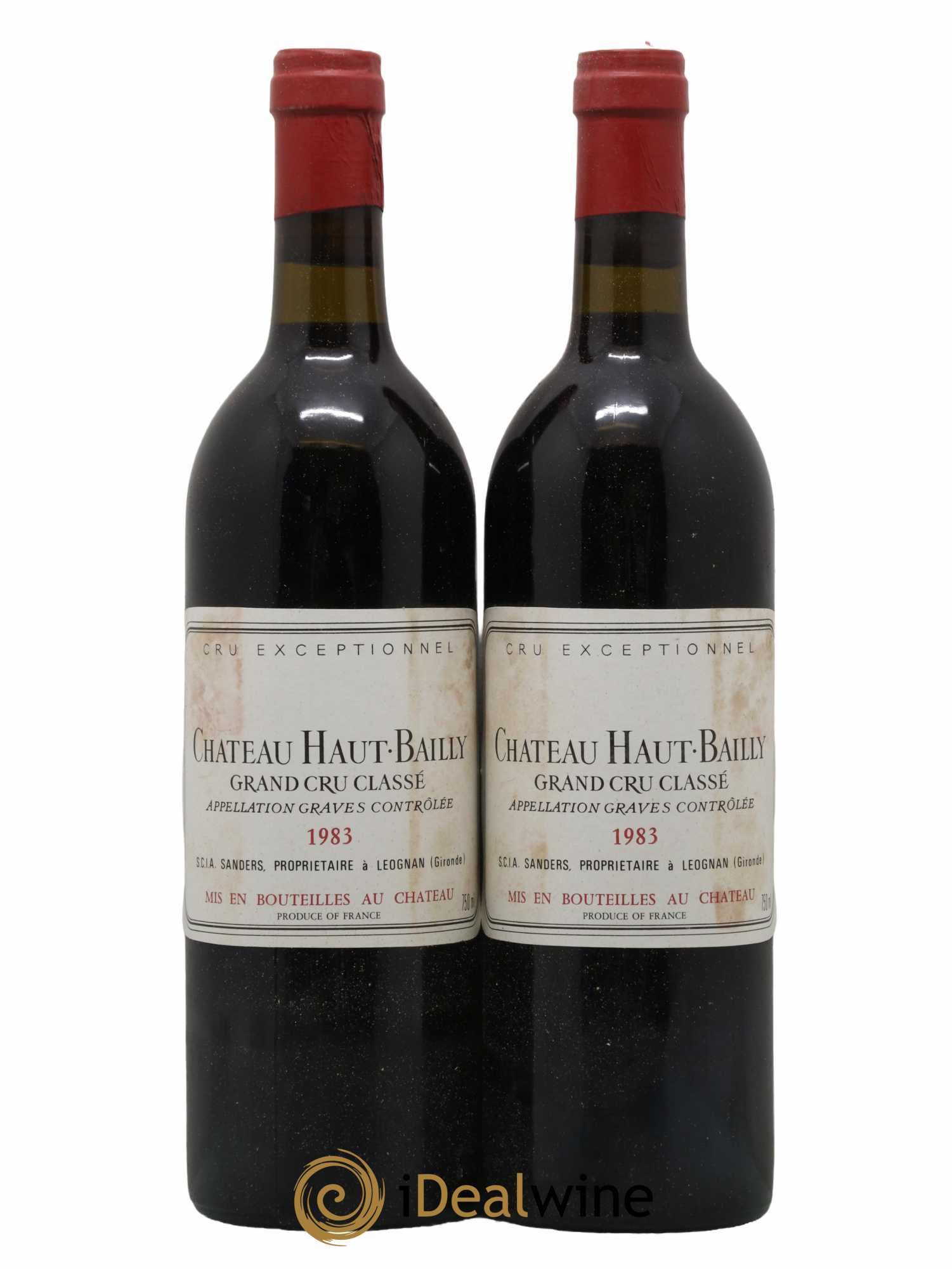 Château Haut-Bailly Cru Classé de Graves 1983 - Lot de 2 bouteilles - 0