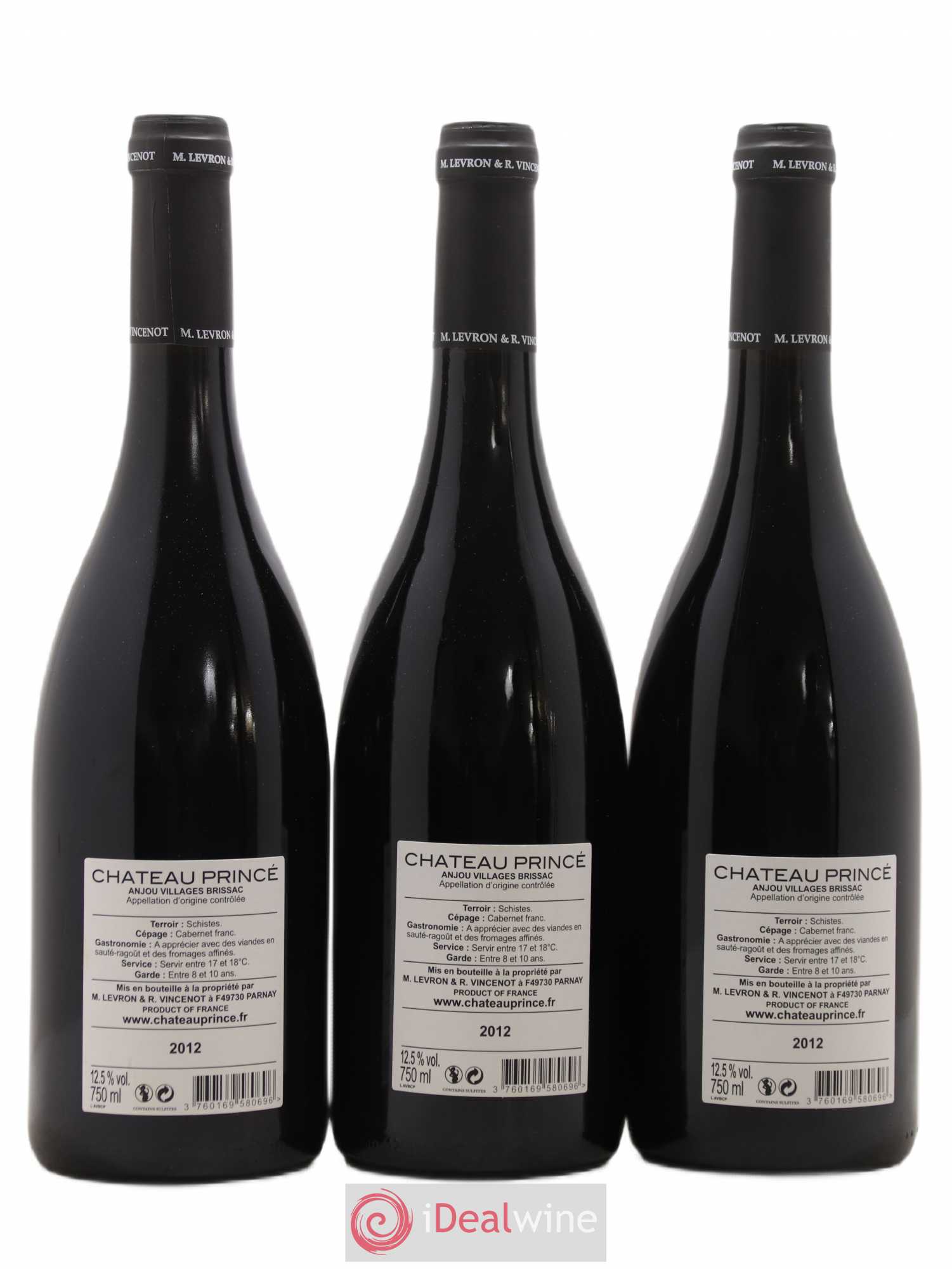 Anjou Brissac Chateau Princé 2012 - Posten von 3 Flaschen - 1