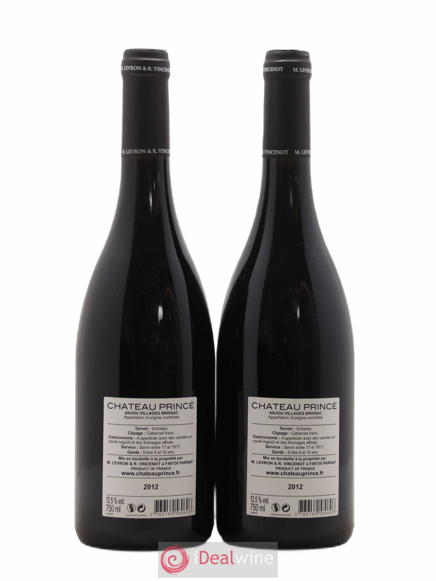 Anjou Brissac Château Princé 2012 - Posten von 2 Flaschen - 1
