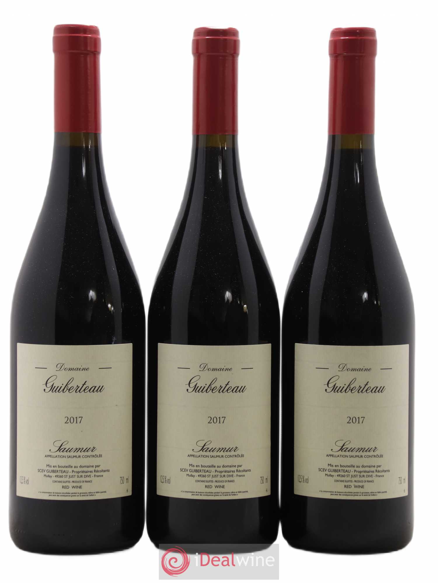 Saumur Domaine Guiberteau 2017 - Lot de 3 bouteilles - 0