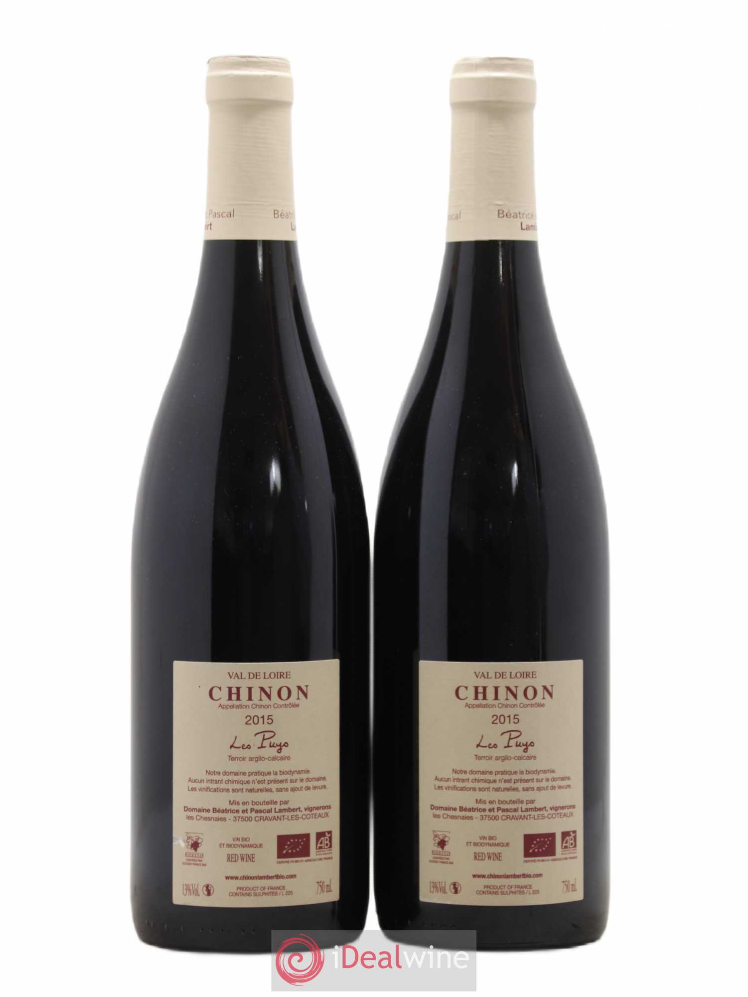Chinon Les Puyo Chinon Lambert 2015 - Posten von 2 Flaschen - 1