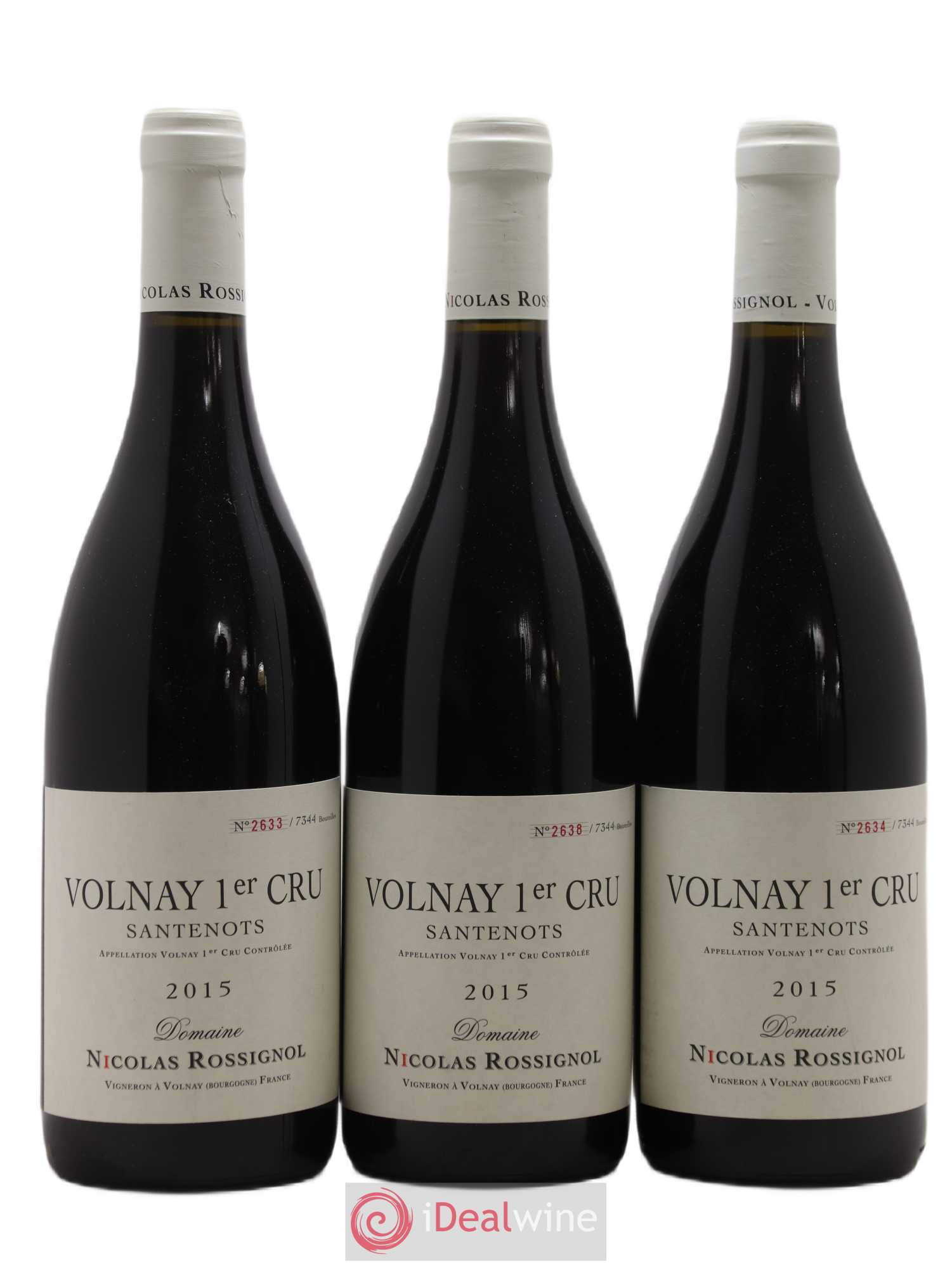 Volnay 1er Cru Santenots Nicolas Rossignol 2015 - Lot de 3 bouteilles - 0