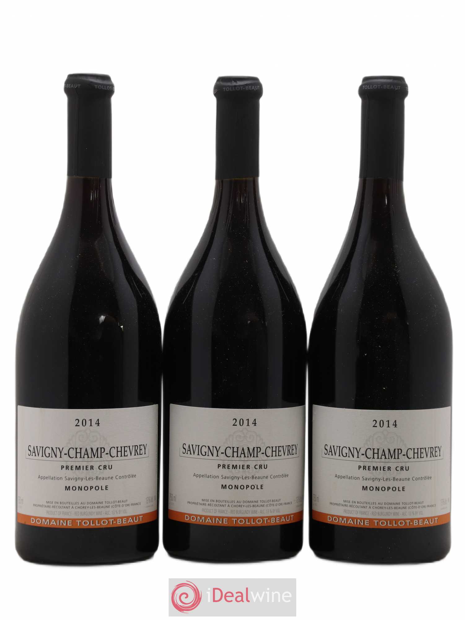 Savigny-lès-Beaune 1er Cru Champ-Chevrey Tollot Beaut (Domaine) 2014 - Lot de 3 bouteilles - 0