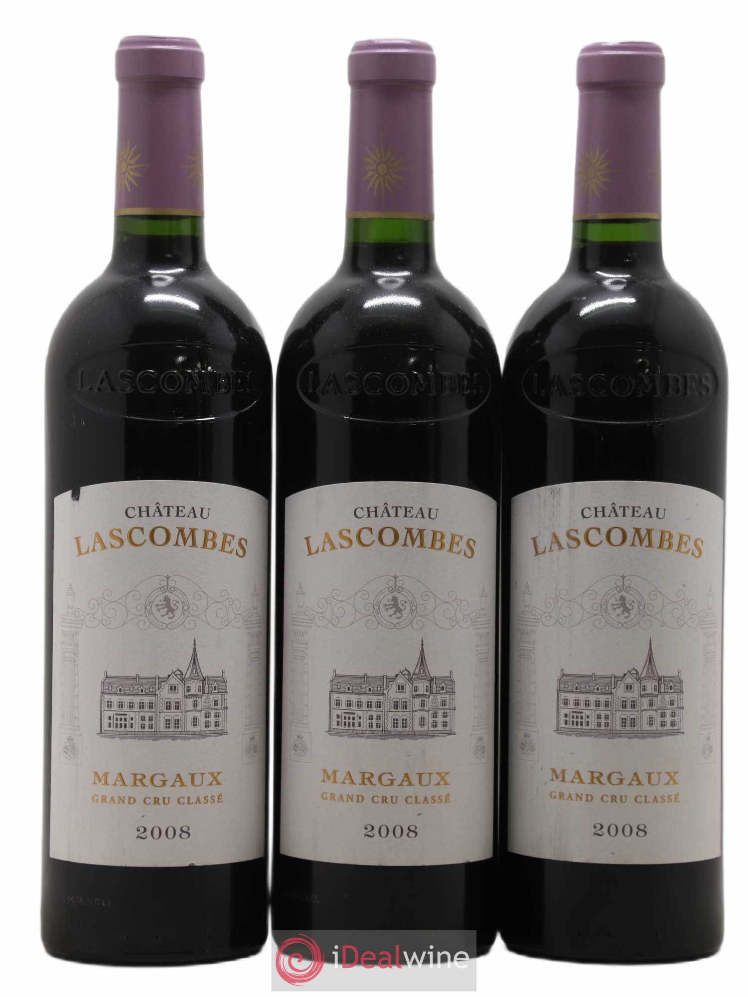 Château Lascombes 2ème Grand Cru Classé 2008 - Lot de 3 bouteilles - 0
