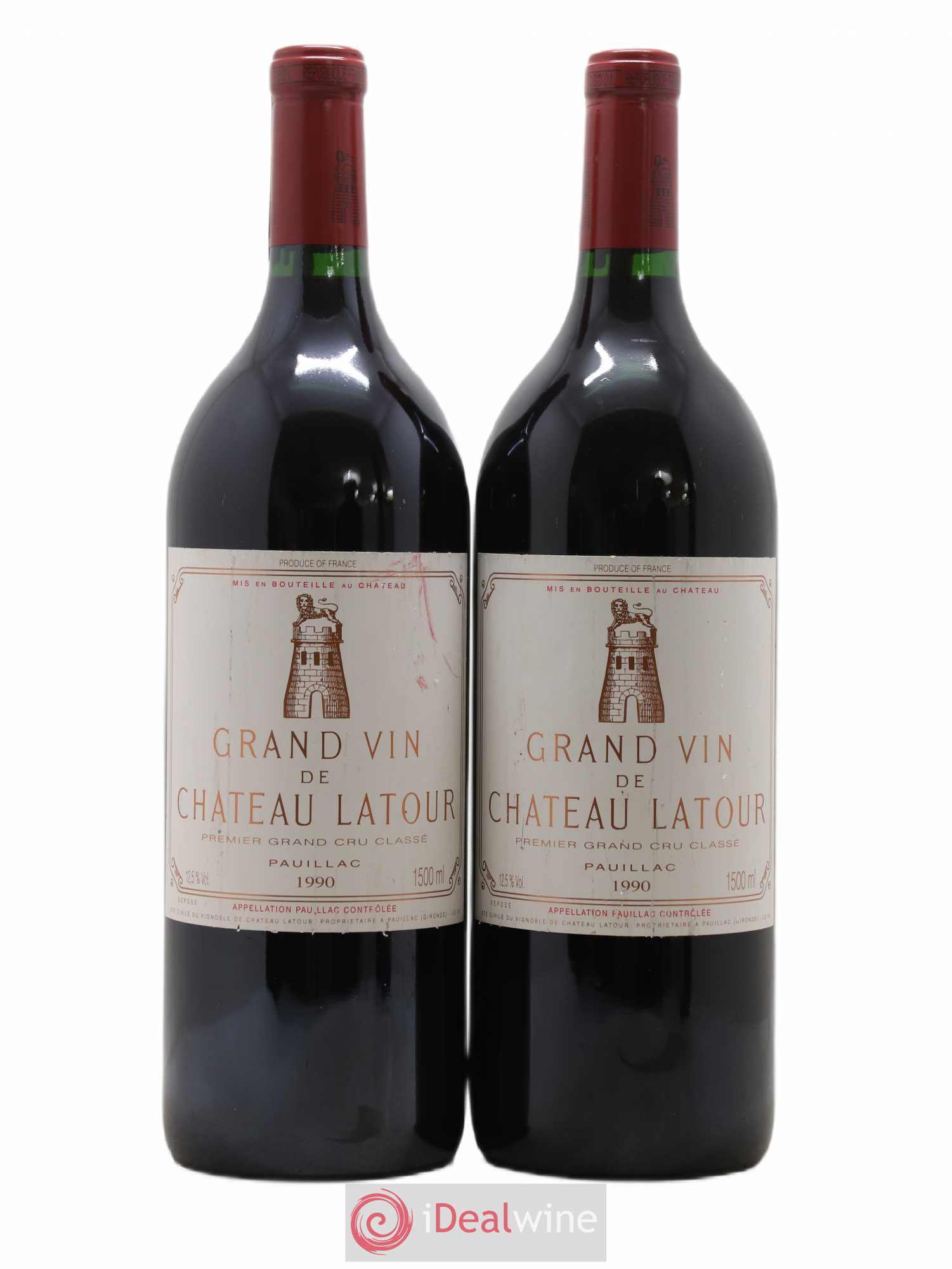 Château Latour 1er Grand Cru Classé 1990 - Lot de 2 magnums - 0