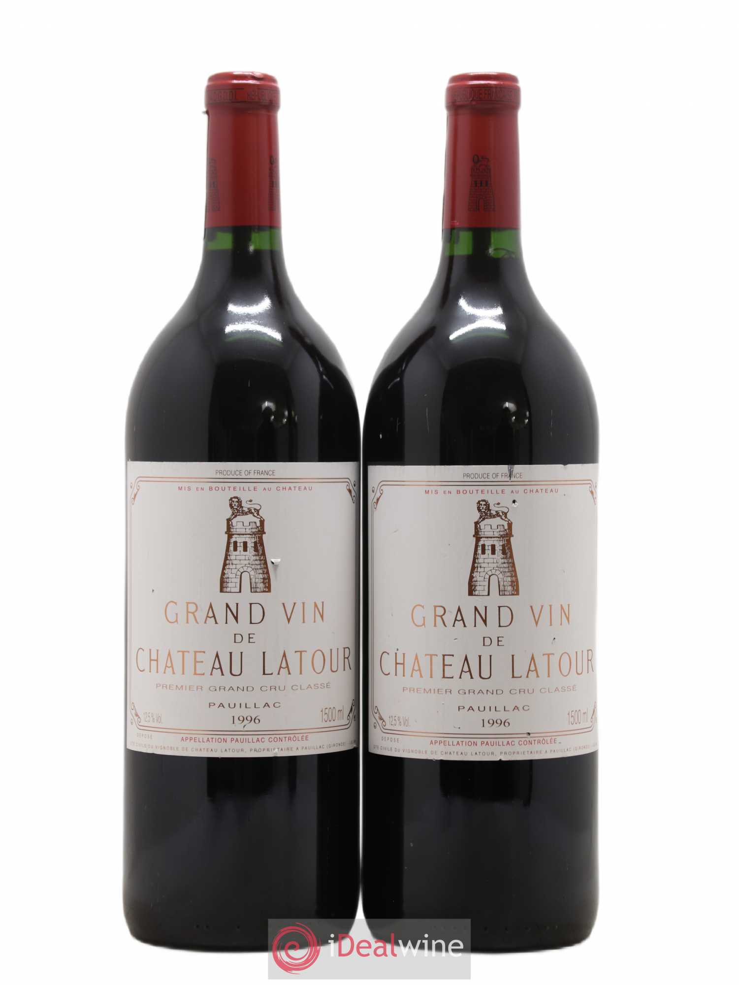 Château Latour 1er Grand Cru Classé 1996 - Lot de 2 magnums - 0
