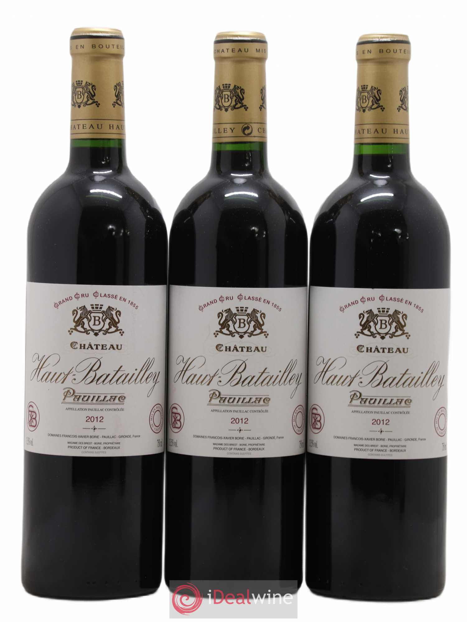 Château Haut Batailley 5ème Grand Cru Classé 2012 - Lot de 3 bouteilles - 0