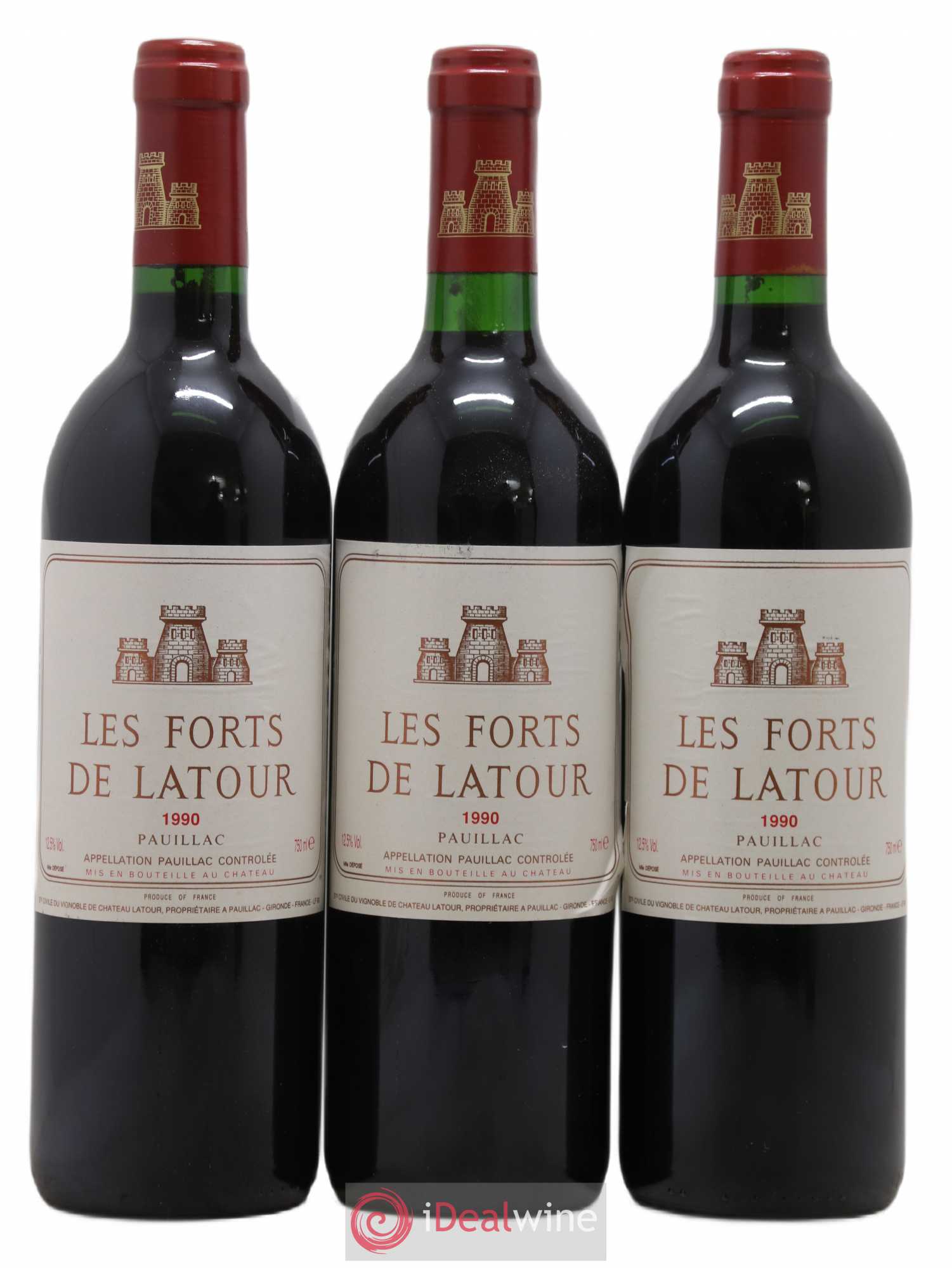Les Forts de Latour Second Vin 1990 - Lot de 3 bouteilles - 0