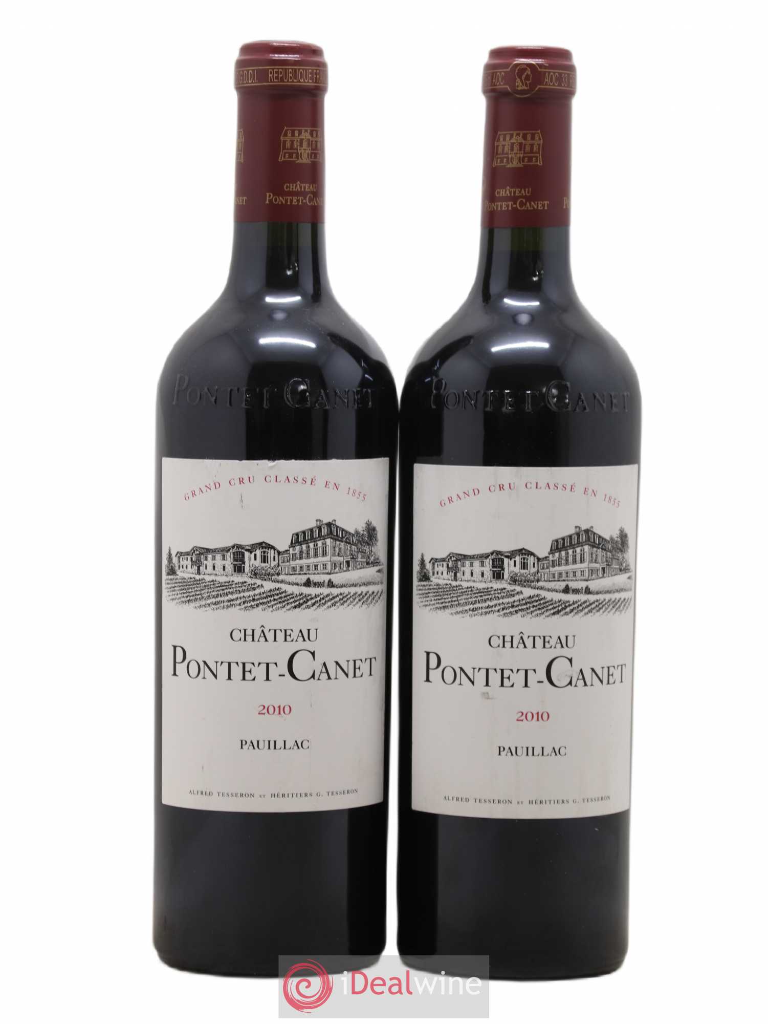 Château Pontet Canet 5ème Grand Cru Classé 2010 - Lot de 2 bouteilles - 0