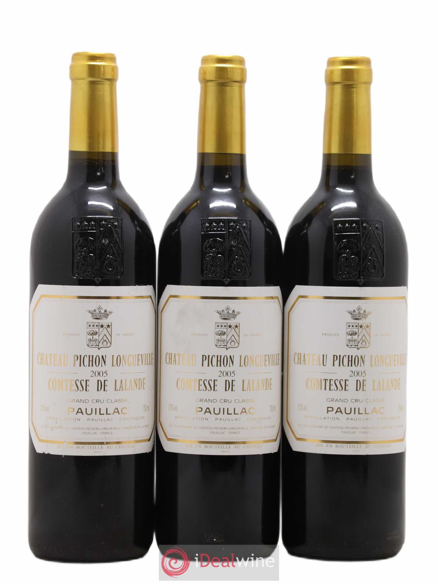 Château Pichon Longueville Comtesse de Lalande 2ème Grand Cru Classé 2005 - Lot de 3 bouteilles - 0