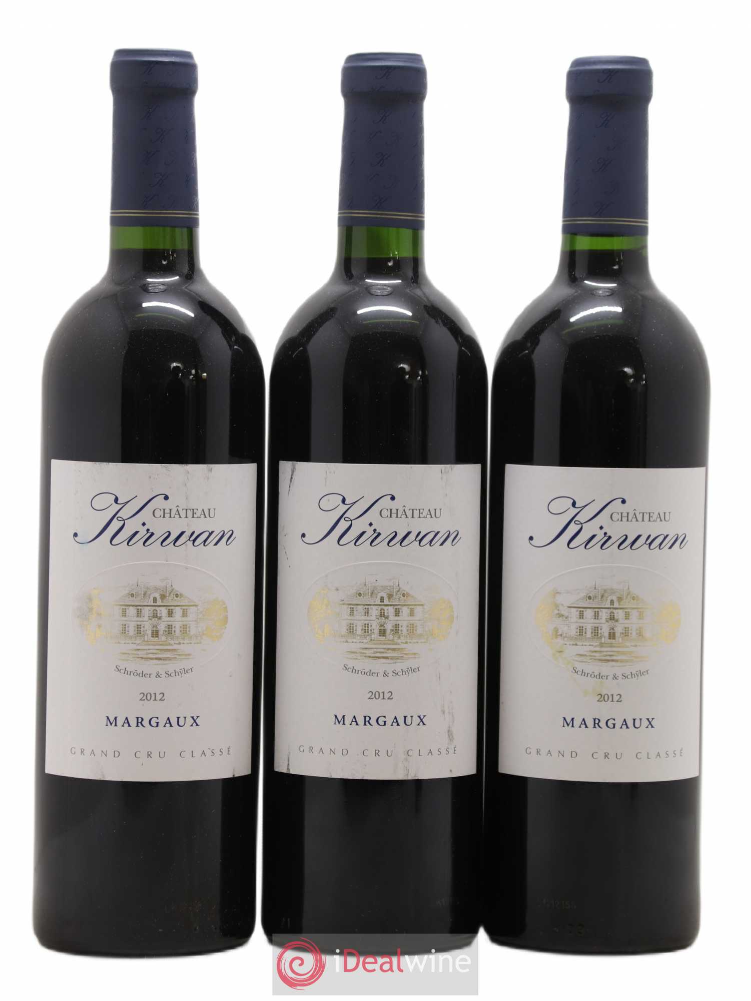 Château Kirwan 3ème Grand Cru Classé 2012 - Lot de 3 bouteilles - 0