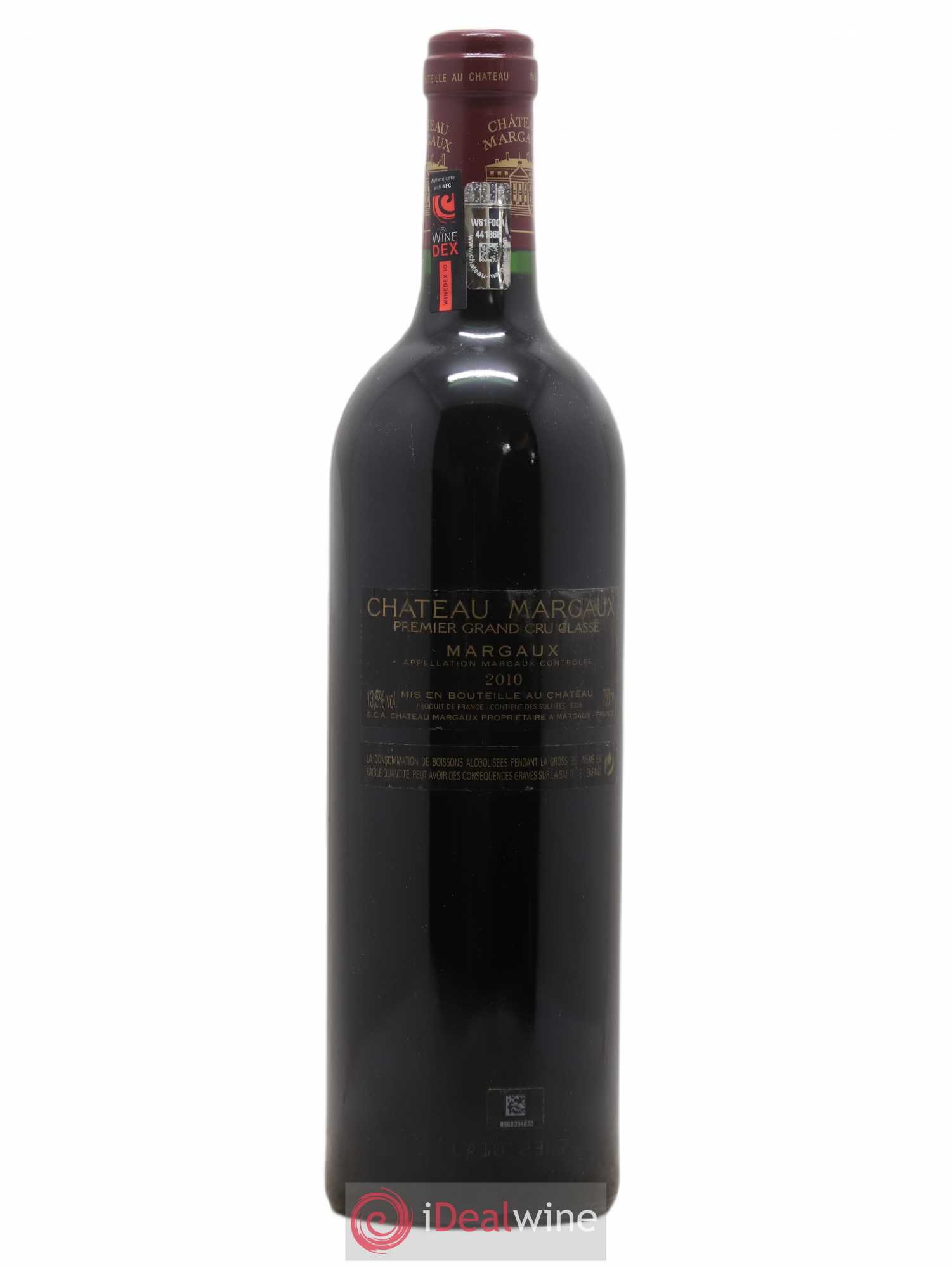 Château Margaux 1er Grand Cru Classé 2010 - Lot de 1 bouteille - 1