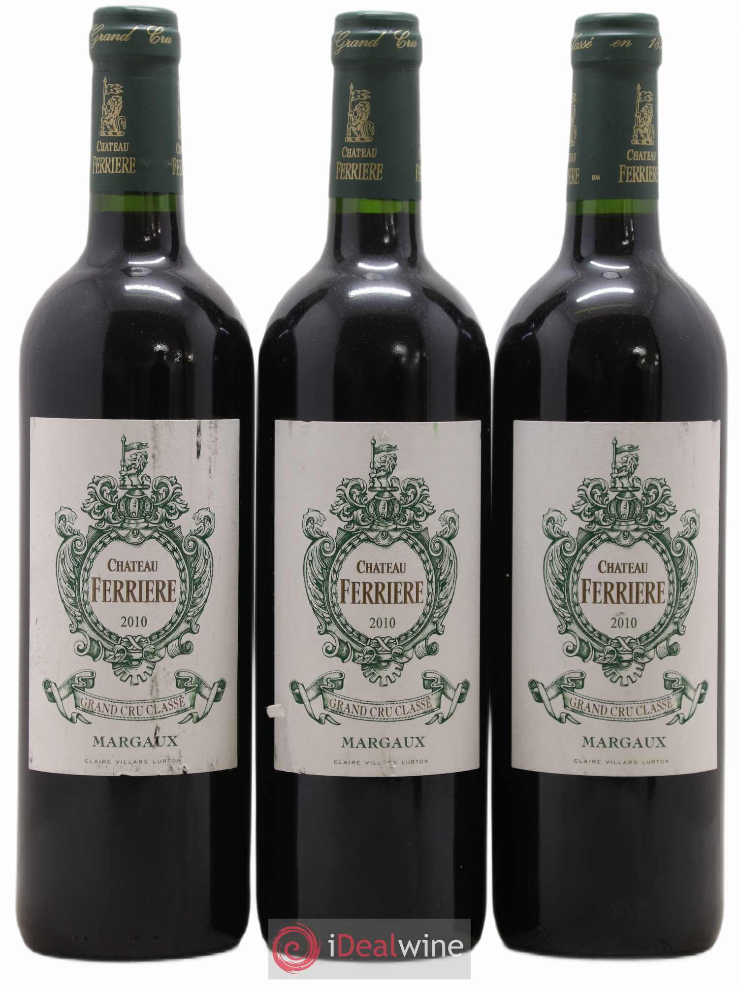 Château Ferrière 3ème Grand Cru Classé 2010 - Lot de 3 bouteilles - 0