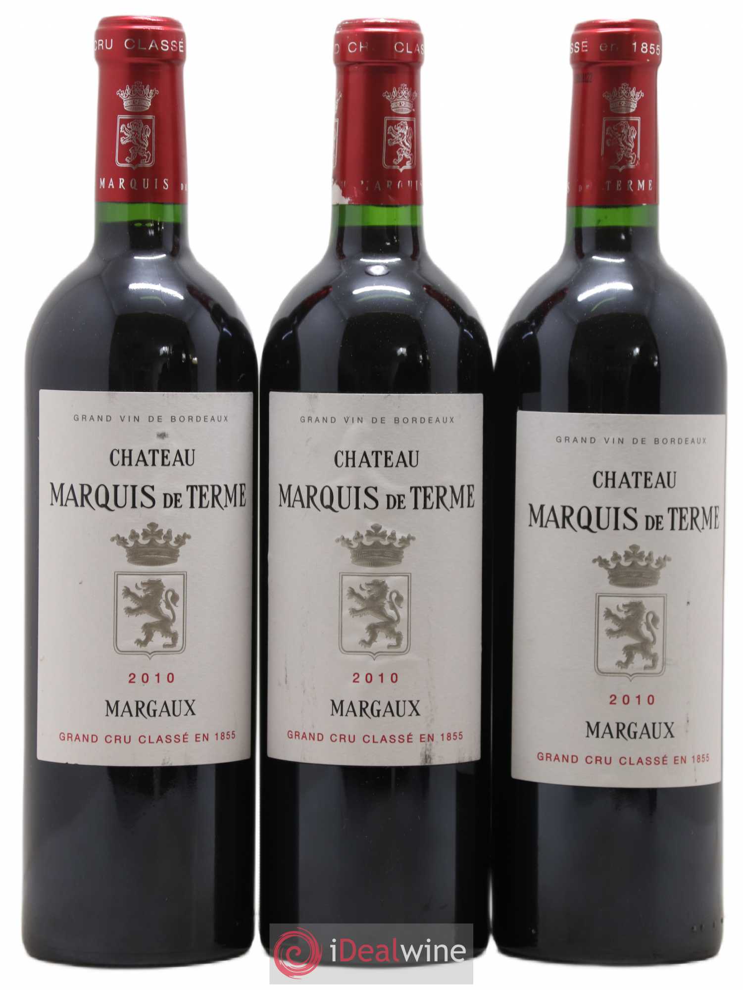 Château Marquis de Terme 4ème Grand Cru Classé 2010 - Lot de 3 bouteilles - 0
