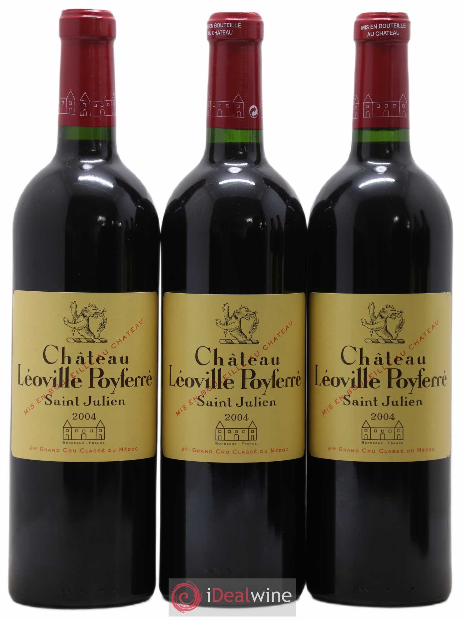 Château Léoville Poyferré 2ème Grand Cru Classé 2004 - Lot de 3 bouteilles - 0