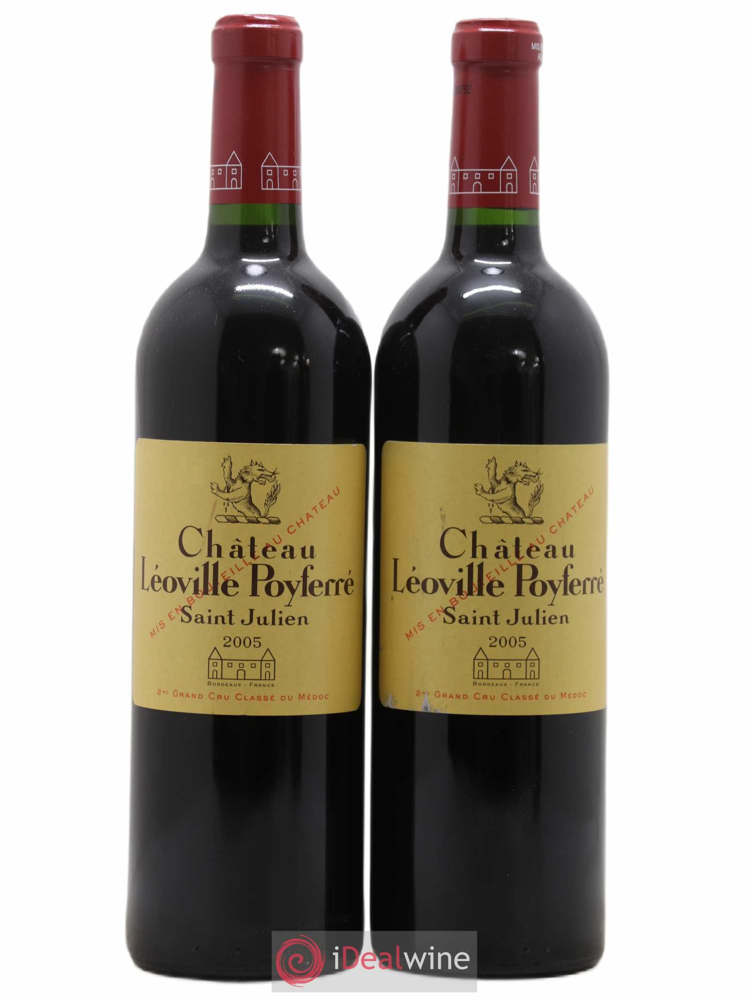 Château Léoville Poyferré 2ème Grand Cru Classé 2005 - Lot de 2 bouteilles - 0