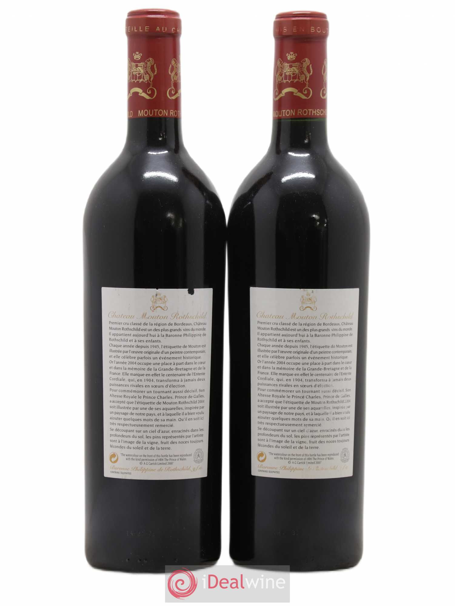 Château Mouton Rothschild 1er Grand Cru Classé 2004 - Lot de 2 bouteilles - 1