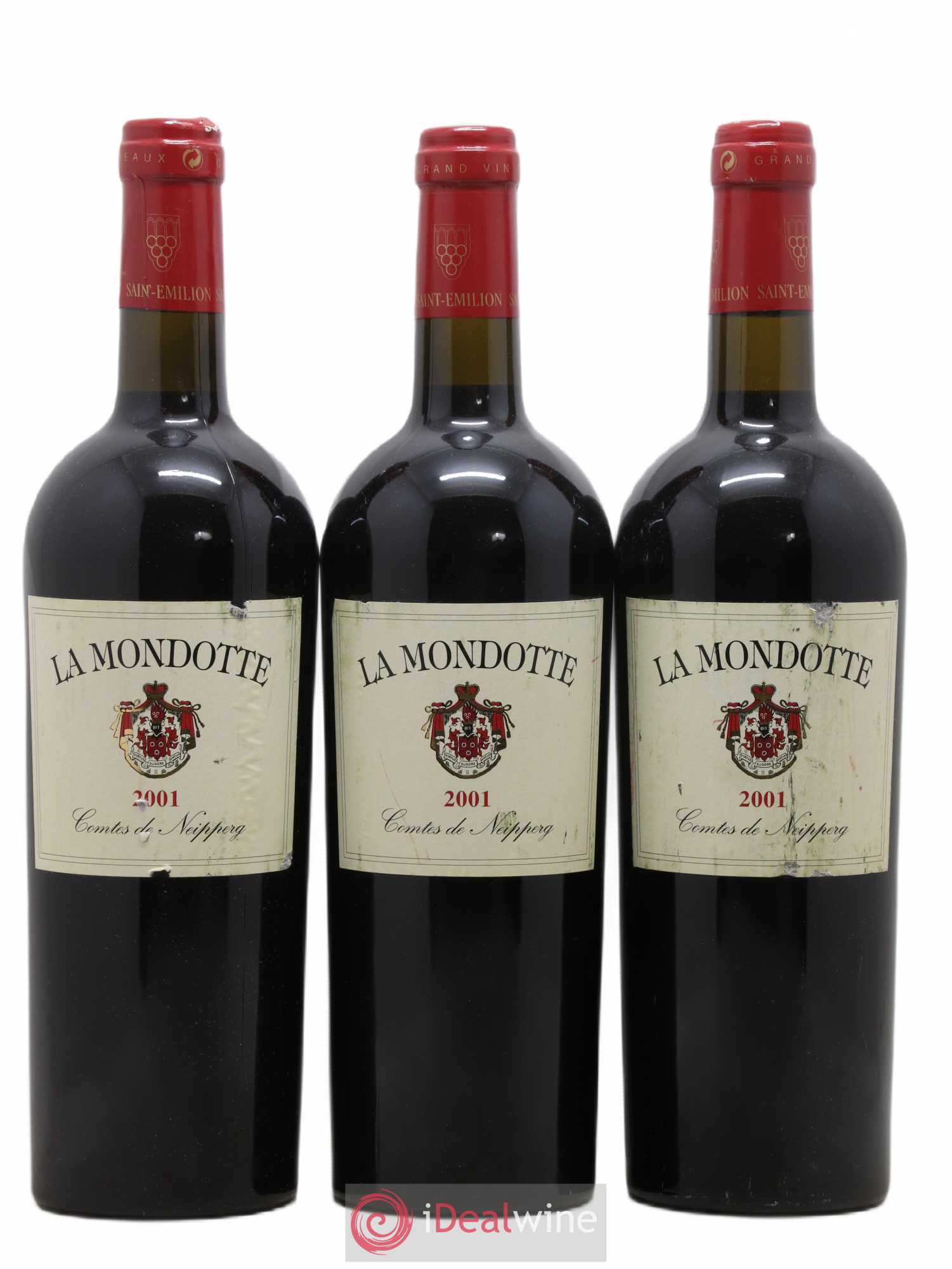 La Mondotte 1er Grand Cru Classé B depuis 2012 2001 - Lot de 3 bouteilles - 0