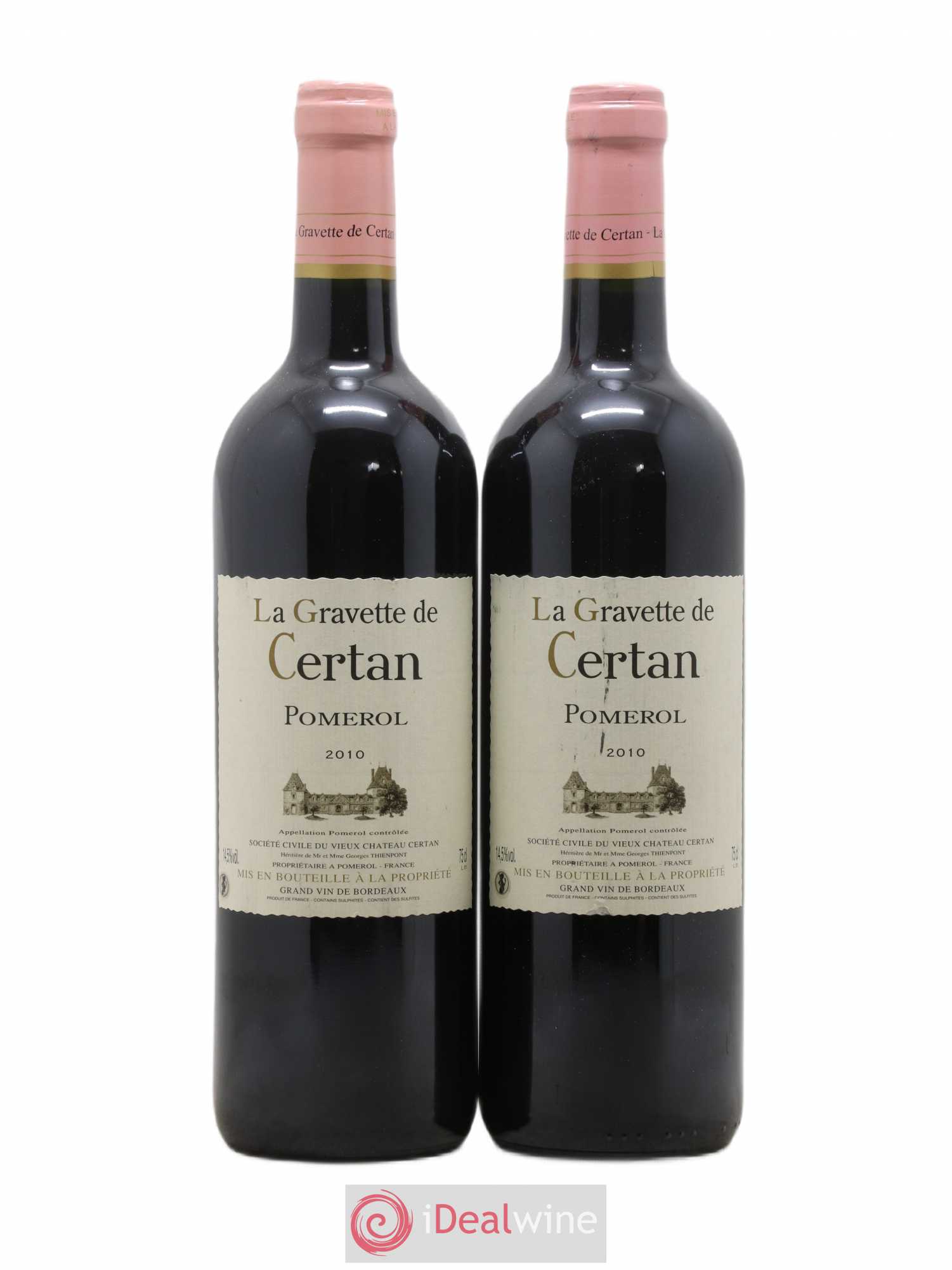 La Gravette de Certan 2010 - Lot de 2 bouteilles - 0