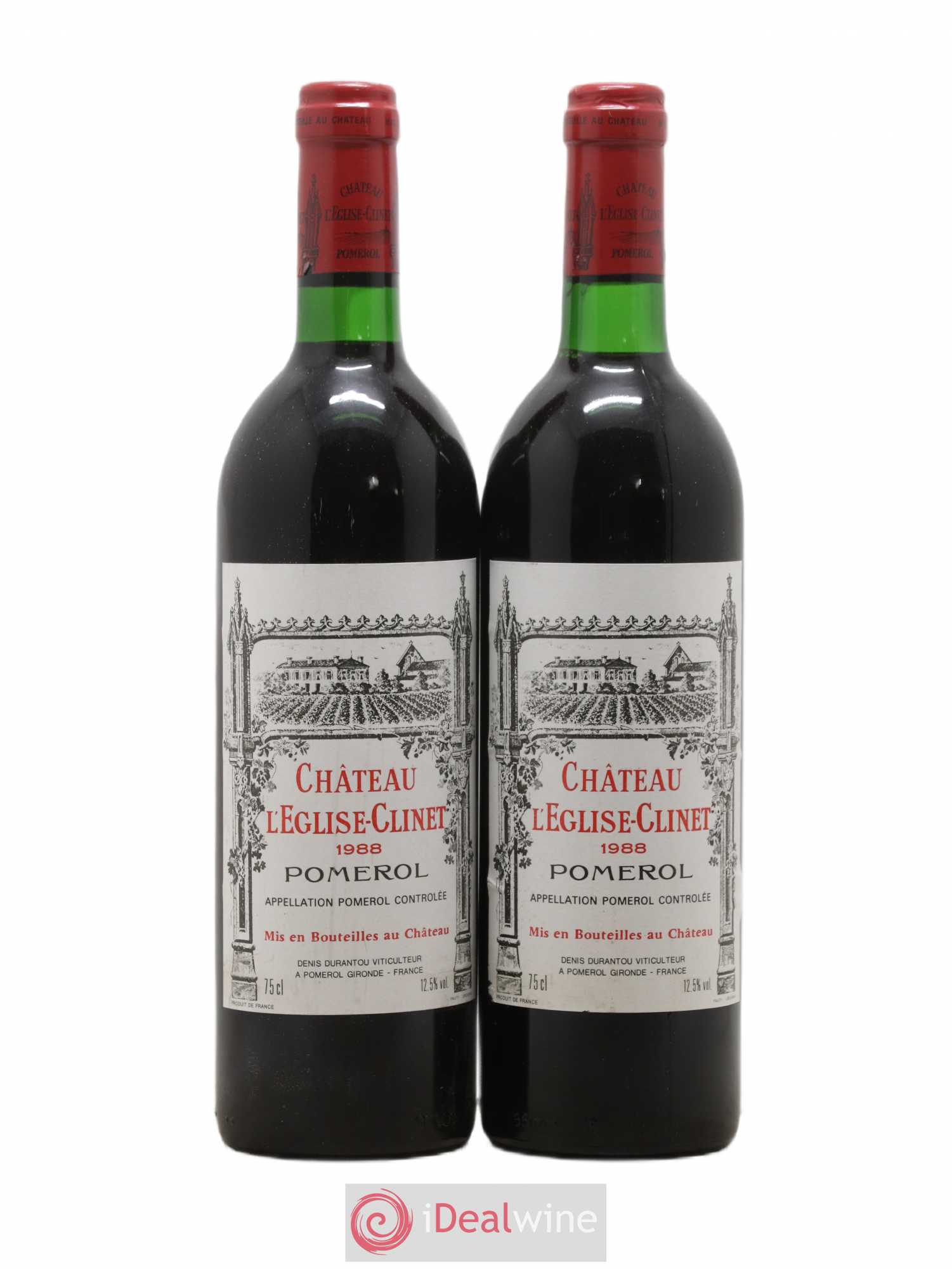 Château l' Église Clinet 1988 - Lot de 2 bouteilles - 0