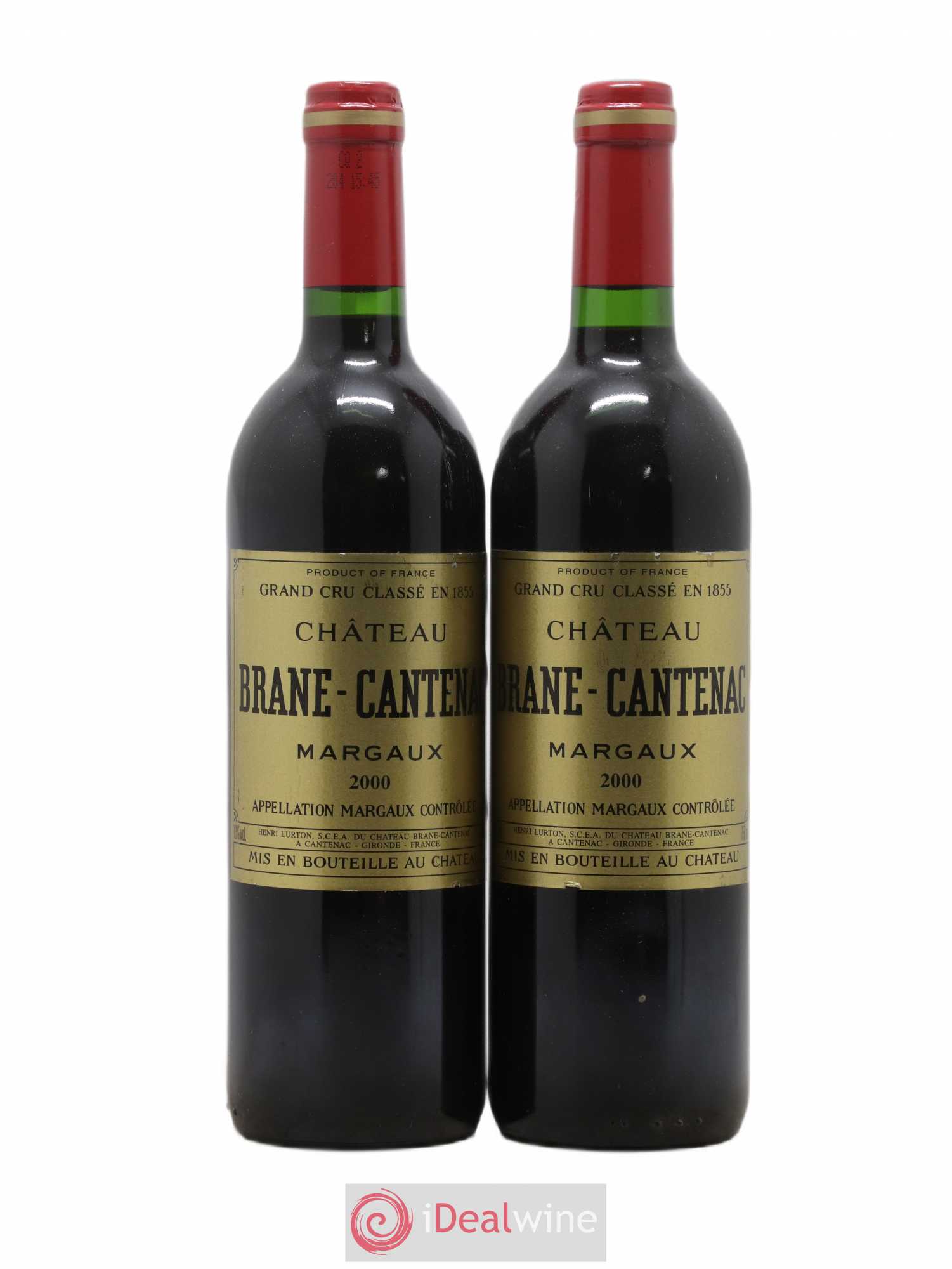 Château Brane Cantenac 2ème Grand Cru Classé 2000 - Lot de 2 bouteilles - 0