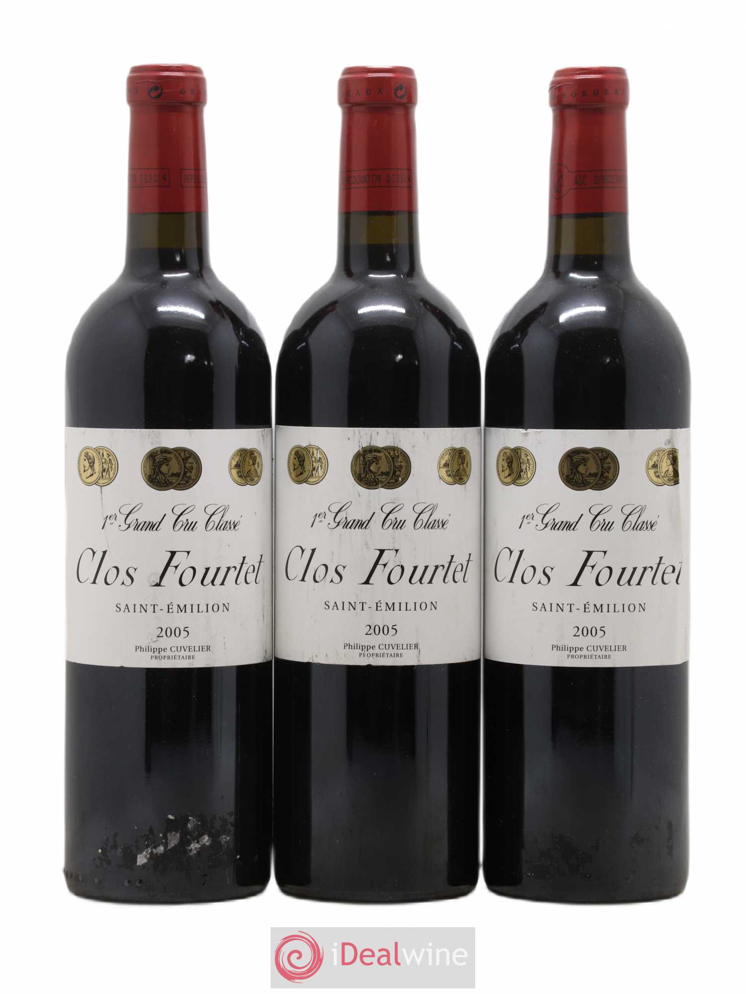 Clos Fourtet 1er Grand Cru Classé B 2005 - Lot de 3 bouteilles - 0