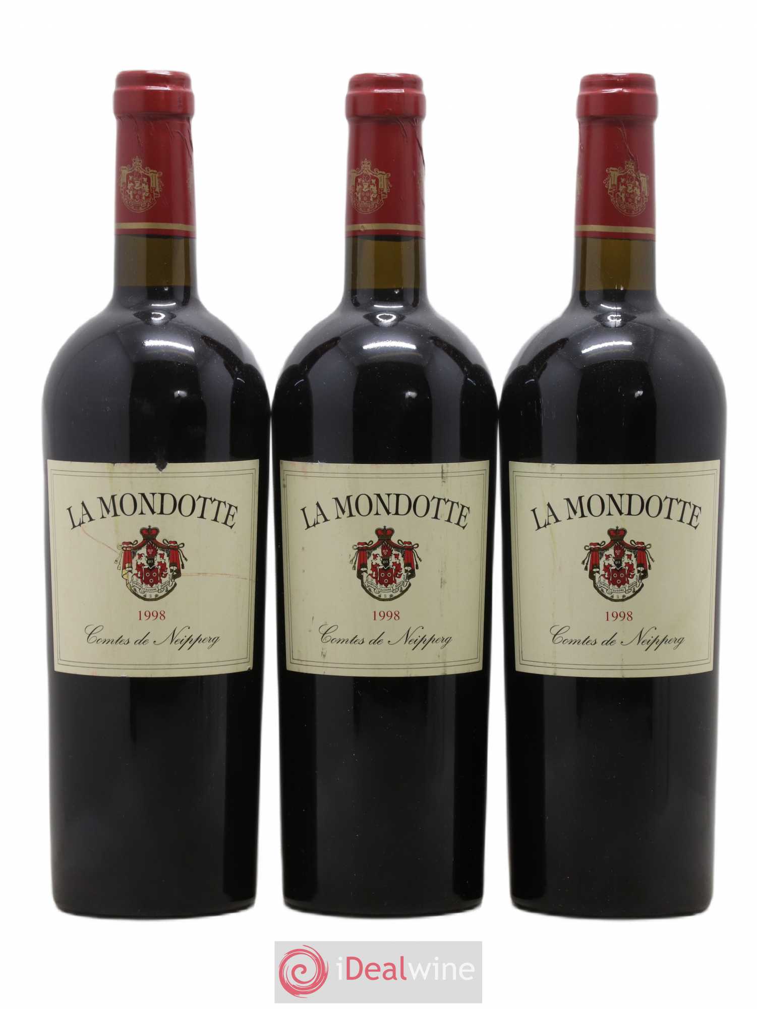 La Mondotte 1er Grand Cru Classé B depuis 2012 1998 - Lot de 3 bouteilles - 0