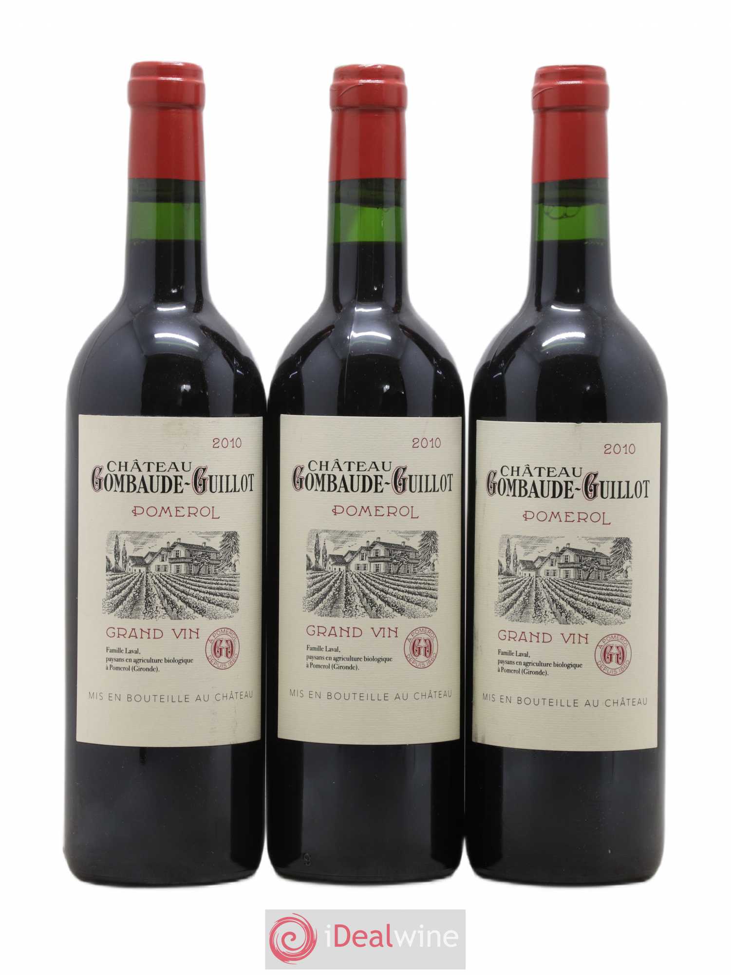 Château Gombaude Guillot 2010 - Lot de 3 bouteilles - 0