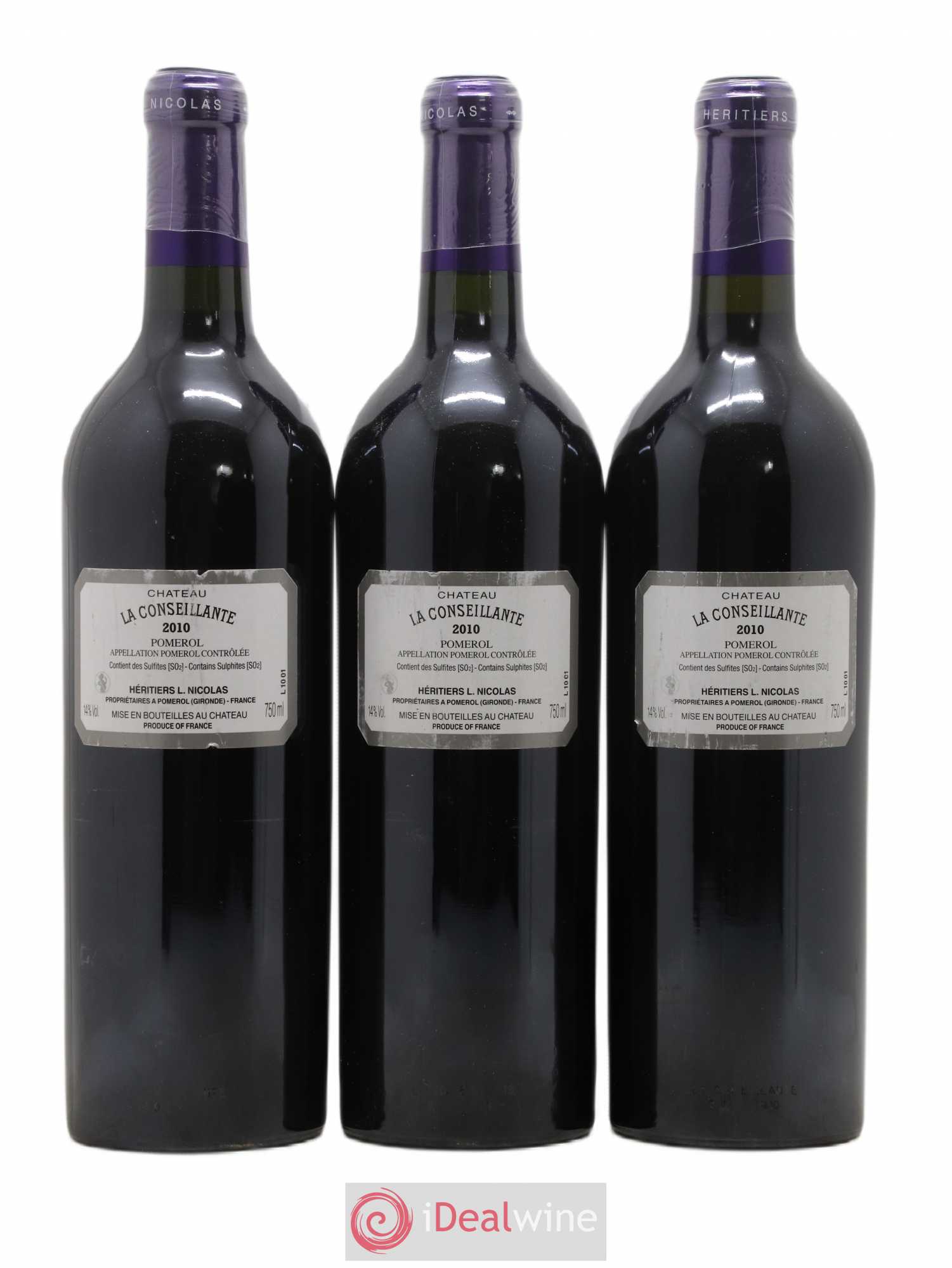 Château la Conseillante 2010 - Lot de 3 bouteilles - 1
