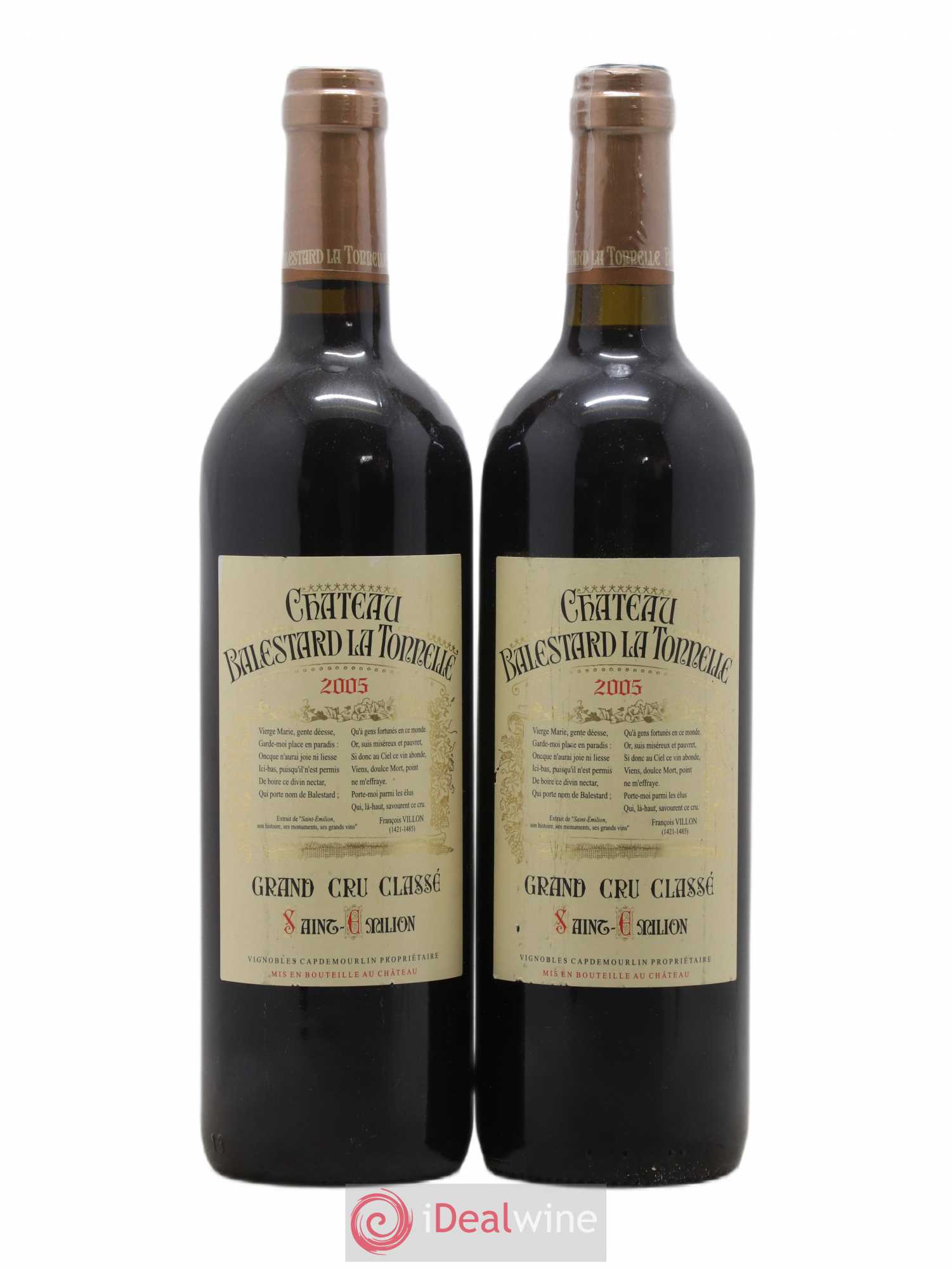 Château Balestard la Tonnelle Grand Cru Classé 2005 - Lot de 2 bouteilles - 0