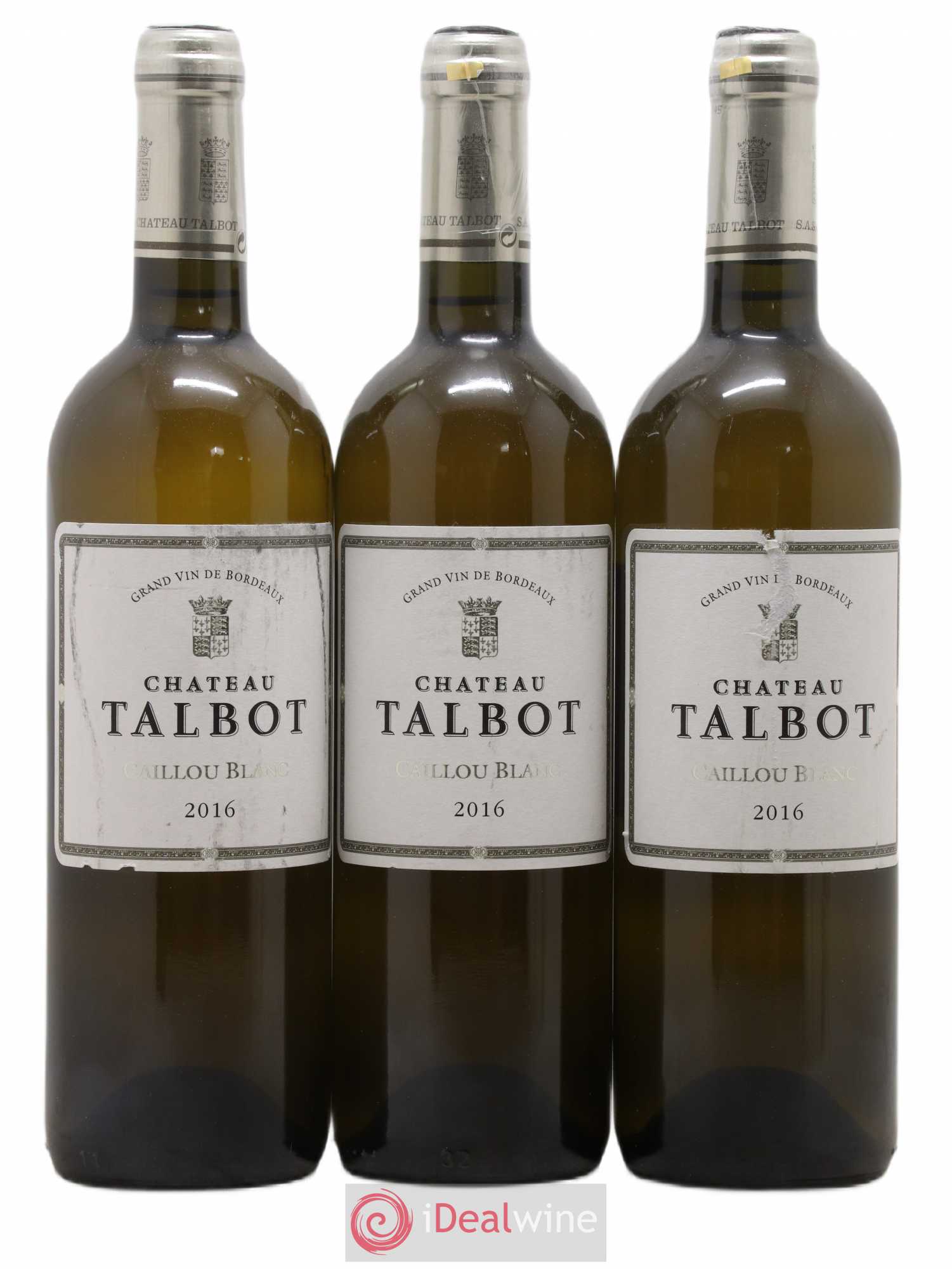 Château Talbot Caillou Blanc 2016 - Lot de 3 bouteilles - 0