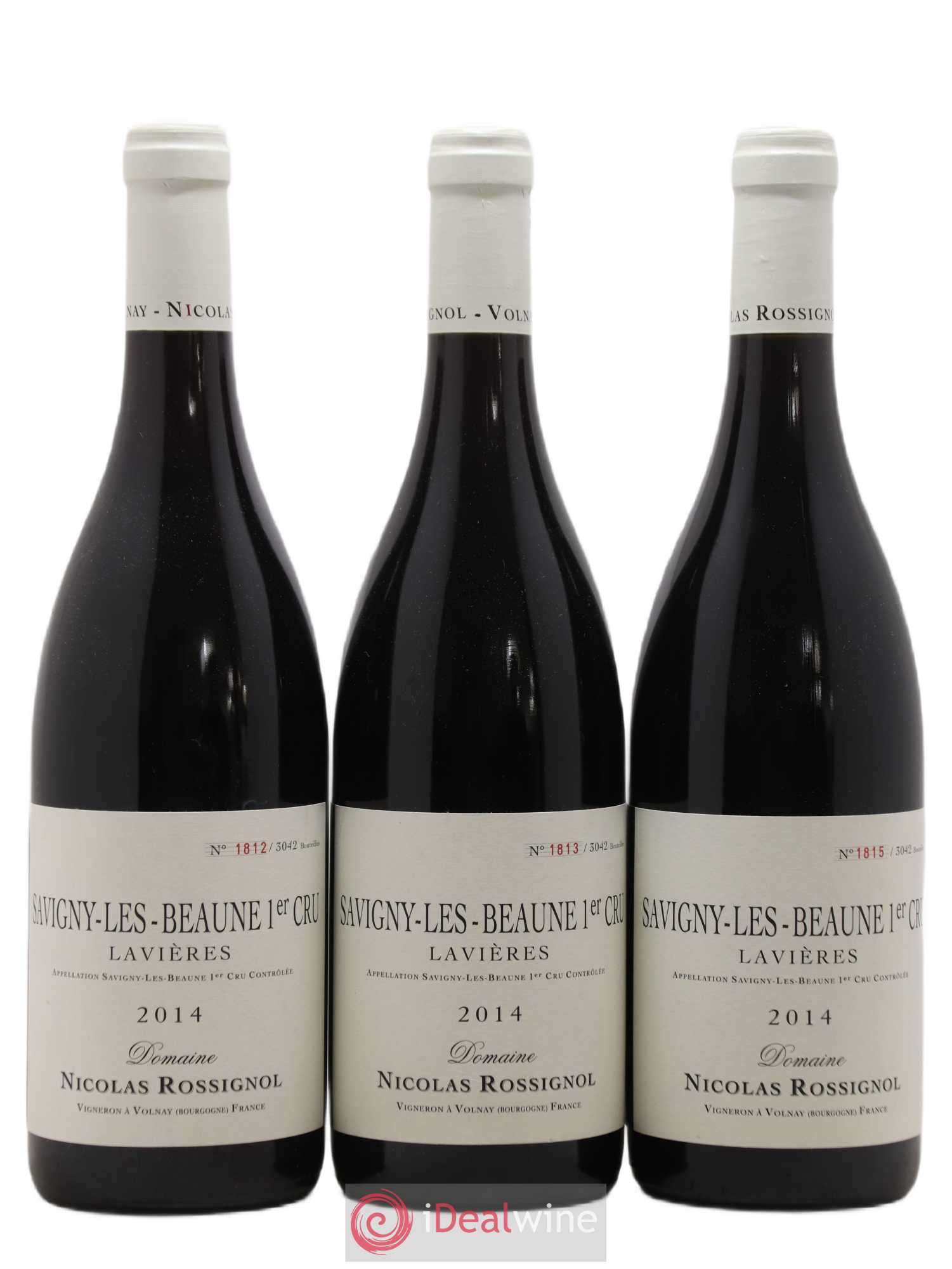 Savigny-lès-Beaune 1er Cru Les Lavieres Rossignol 2014 - Posten von 3 Flaschen - 0