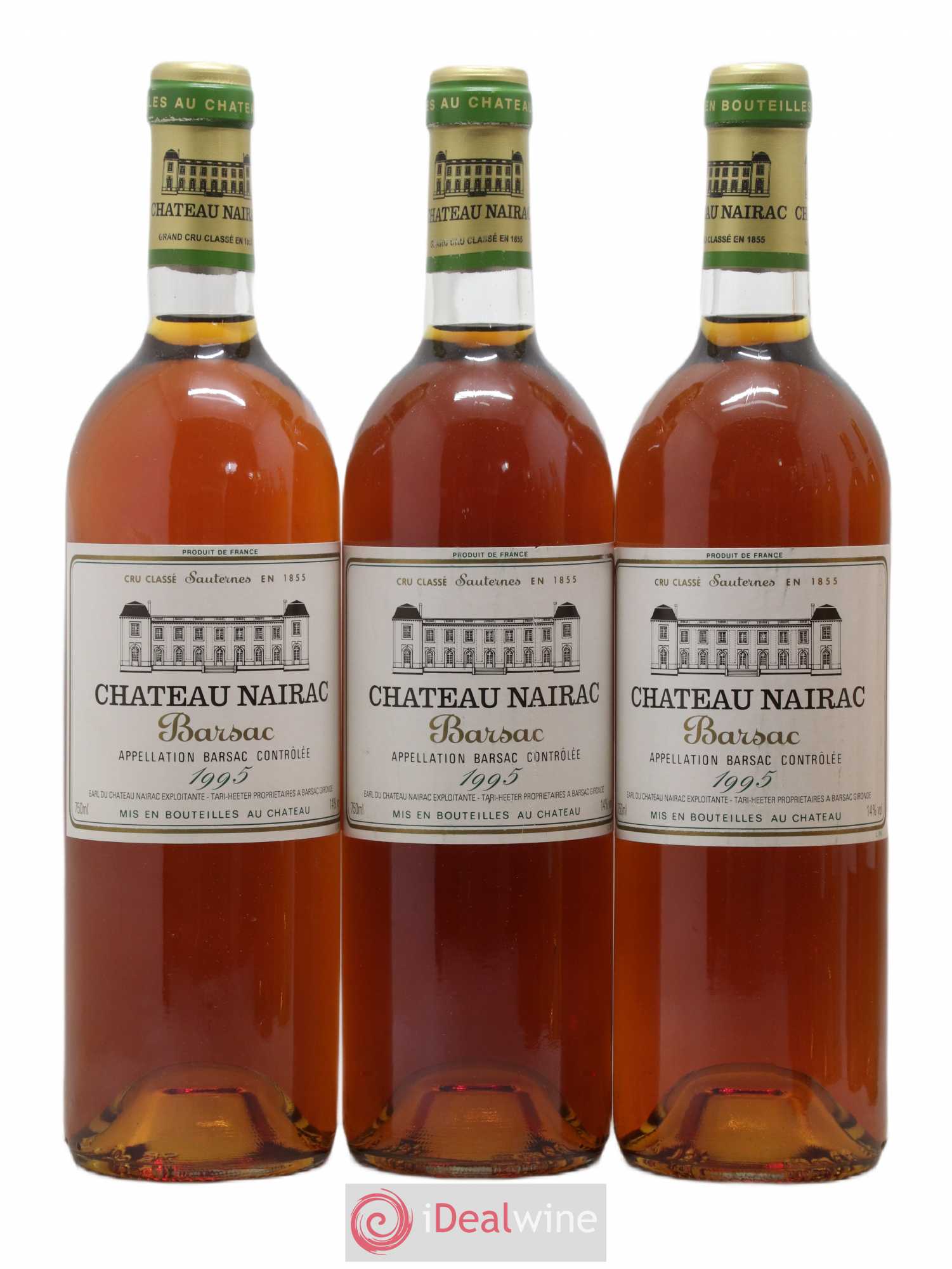 Château Nairac 2ème Grand Cru Classé 1995 - Lotto di 3 bottiglie - 0