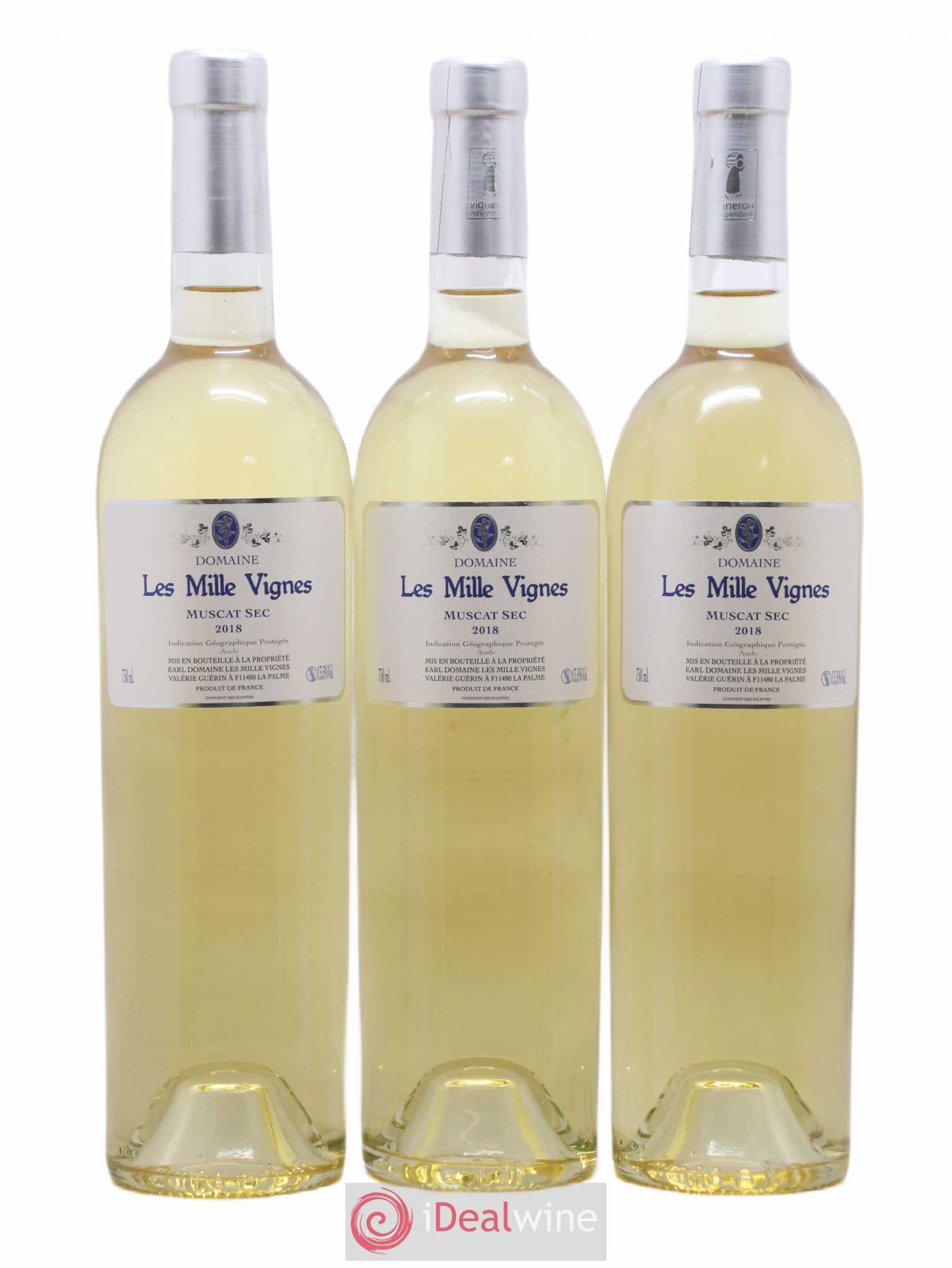 Sud-Ouest IGP Aude Muscat Domaine des Milles Vignes 2018 - Posten von 6 Flaschen - 1