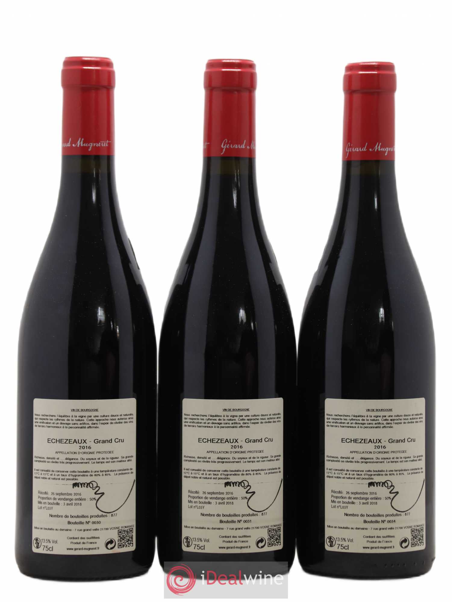 Echezeaux Grand Cru Gérard Mugneret 2016 - Lot de 3 bouteilles - 1