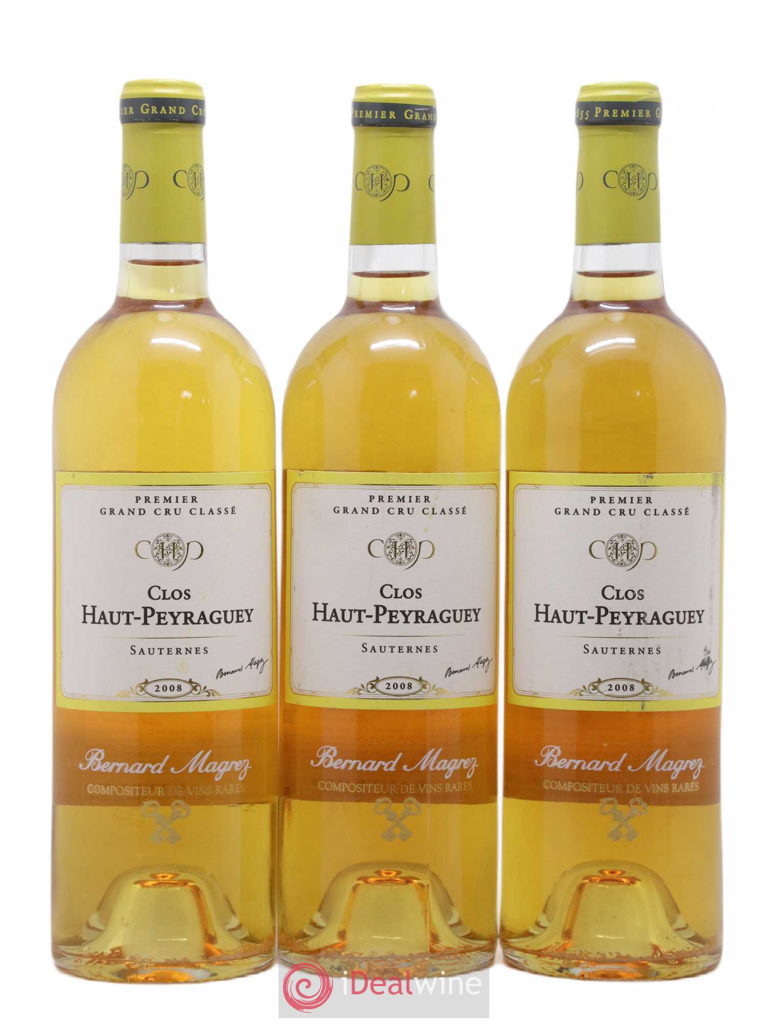 Clos Haut-Peyraguey 1er Grand Cru Classé 2008 - Lotto di 3 bottiglie - 0