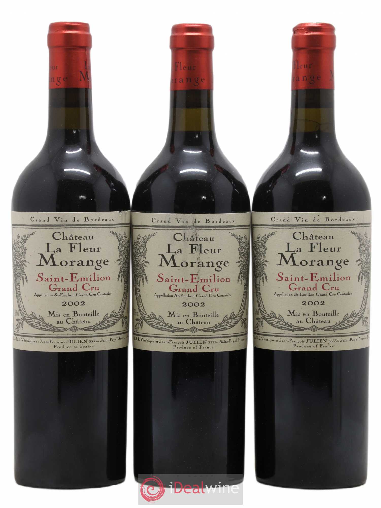 Château Fleur Morange Grand Cru Classé 2002 - Lot de 3 bouteilles - 0