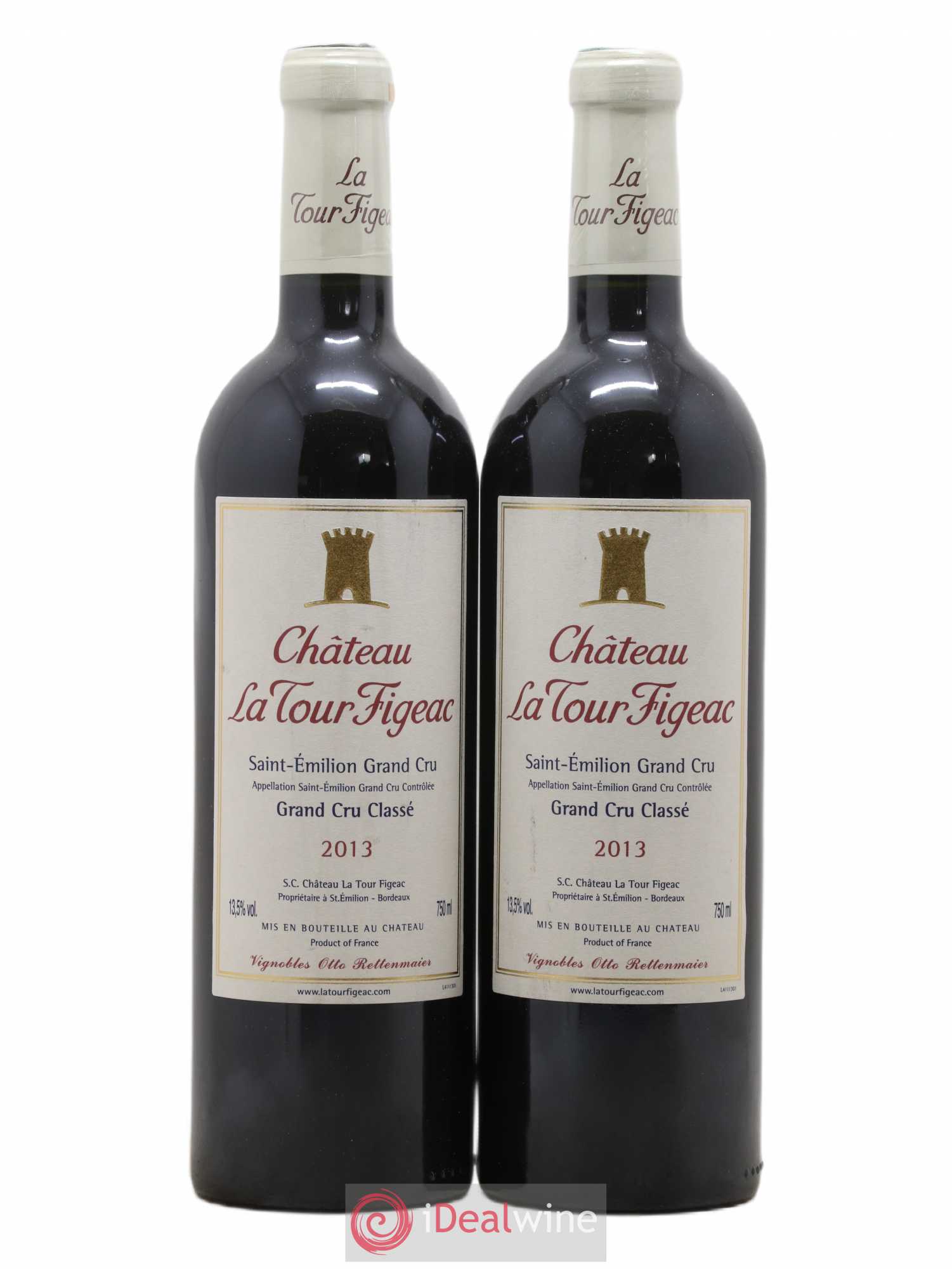Château la Tour Figeac Grand Cru Classé 2013 - Lot de 2 bouteilles - 0