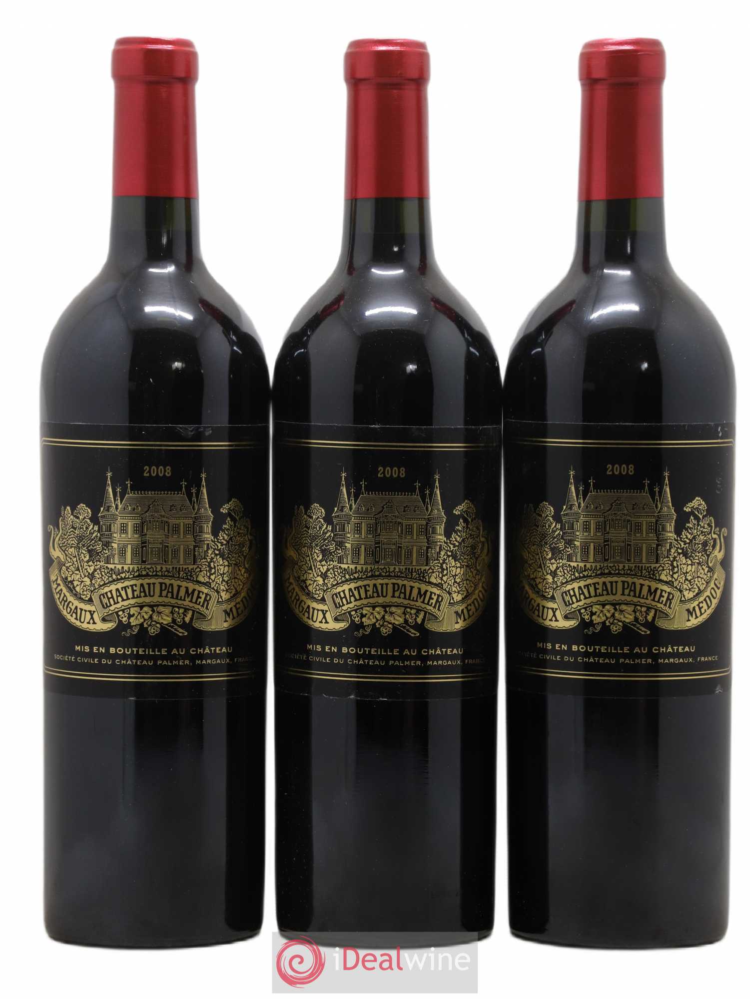 Château Palmer 3ème Grand Cru Classé 2008 - Lot de 3 bouteilles - 0