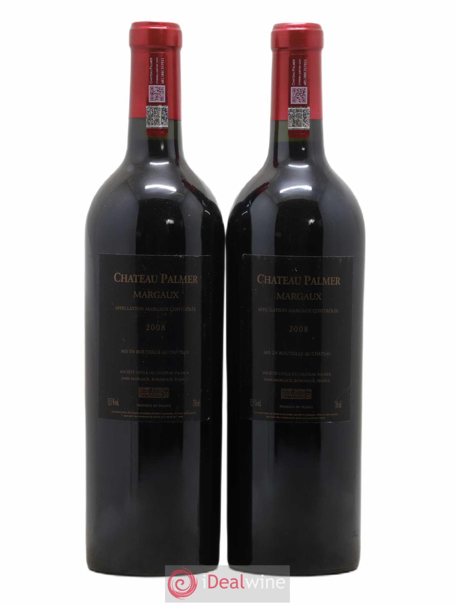 Château Palmer 3ème Grand Cru Classé 2008 - Lot de 2 bouteilles - 1