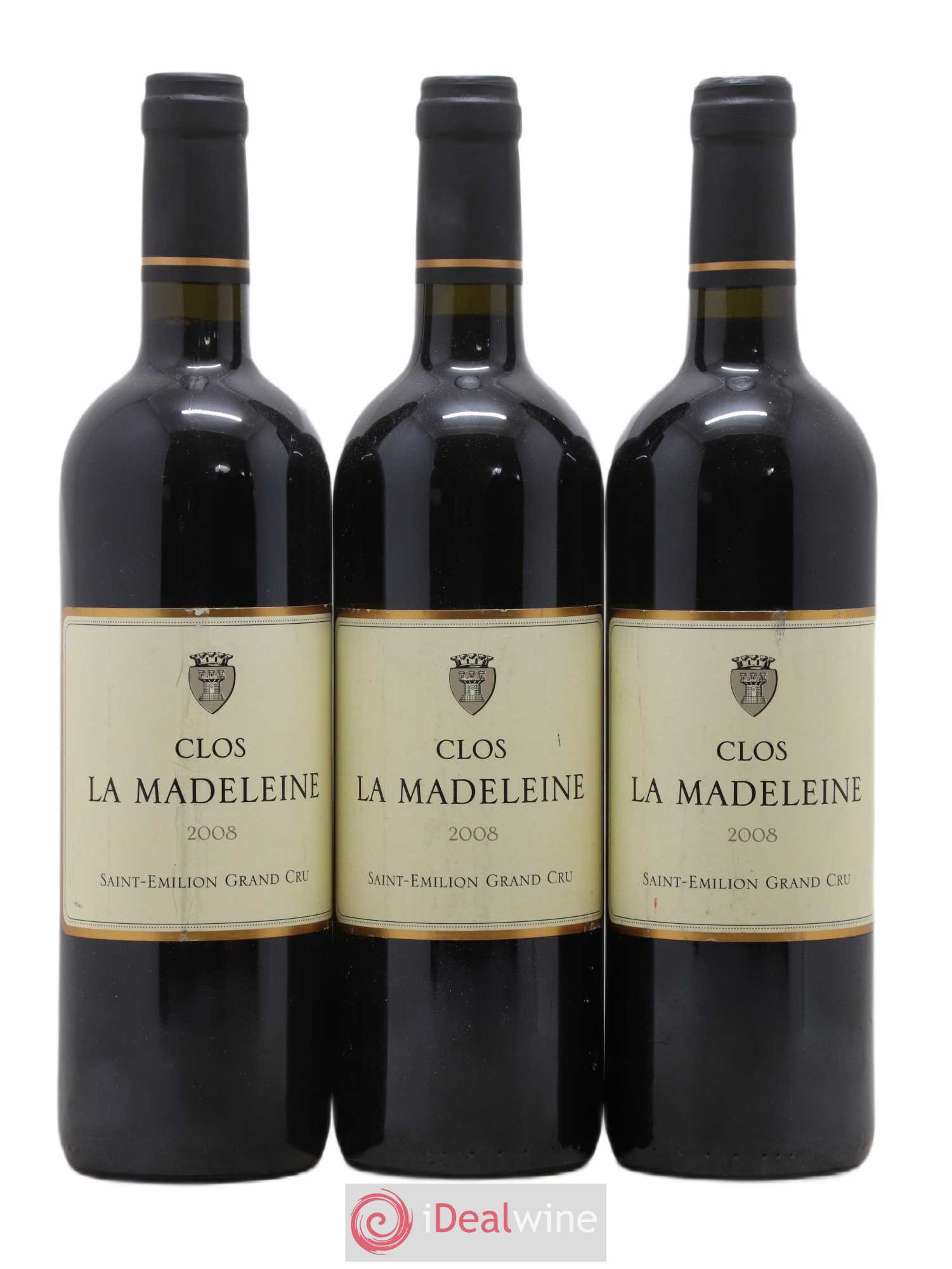 Clos la Madeleine Grand Cru Classé 2008 - Lot de 3 bouteilles - 0