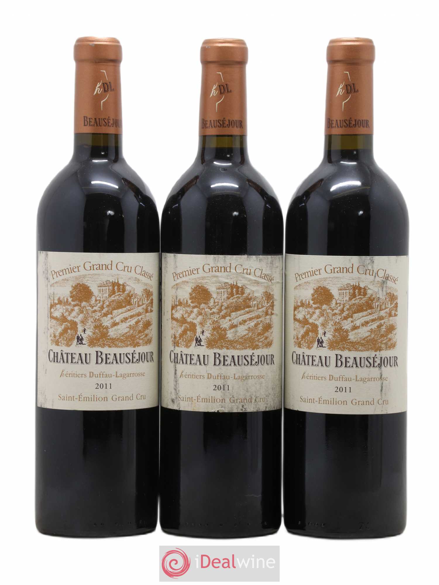 Château Beauséjour (Duffau-Lagarrosse) 1er Grand Cru Classé B 2011 - Lot de 3 bouteilles - 0